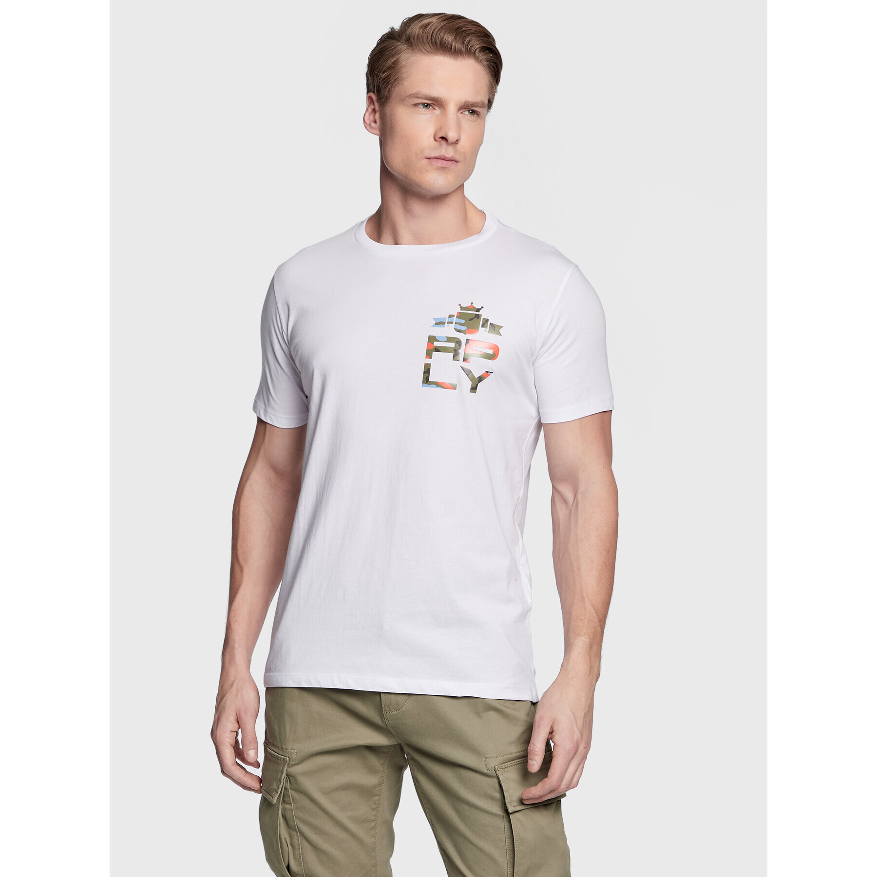 Replay Тишърт M6489.000.23062 Бял Regular Fit - Pepit.bg
