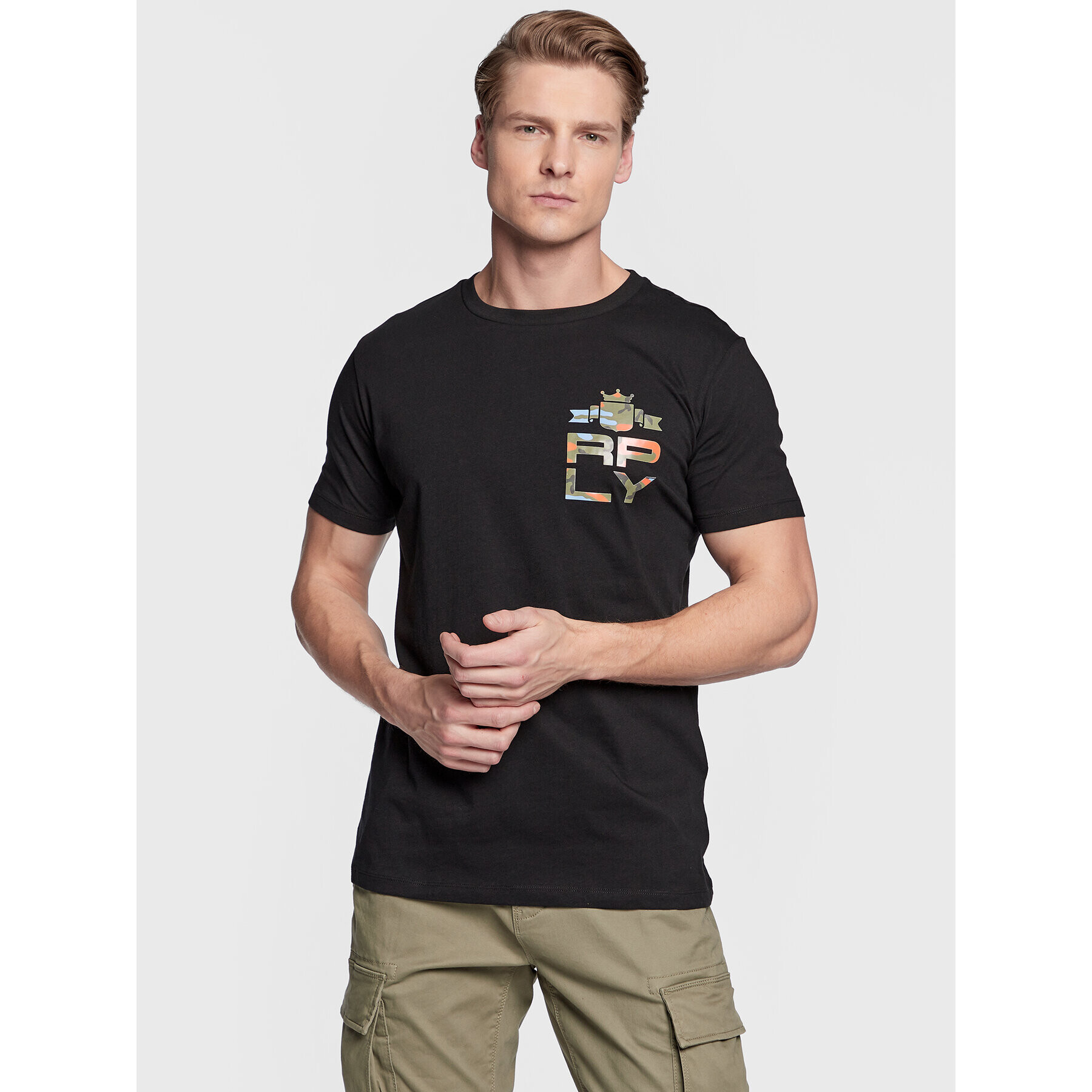 Replay Тишърт M6489.000.23062 Черен Regular Fit - Pepit.bg