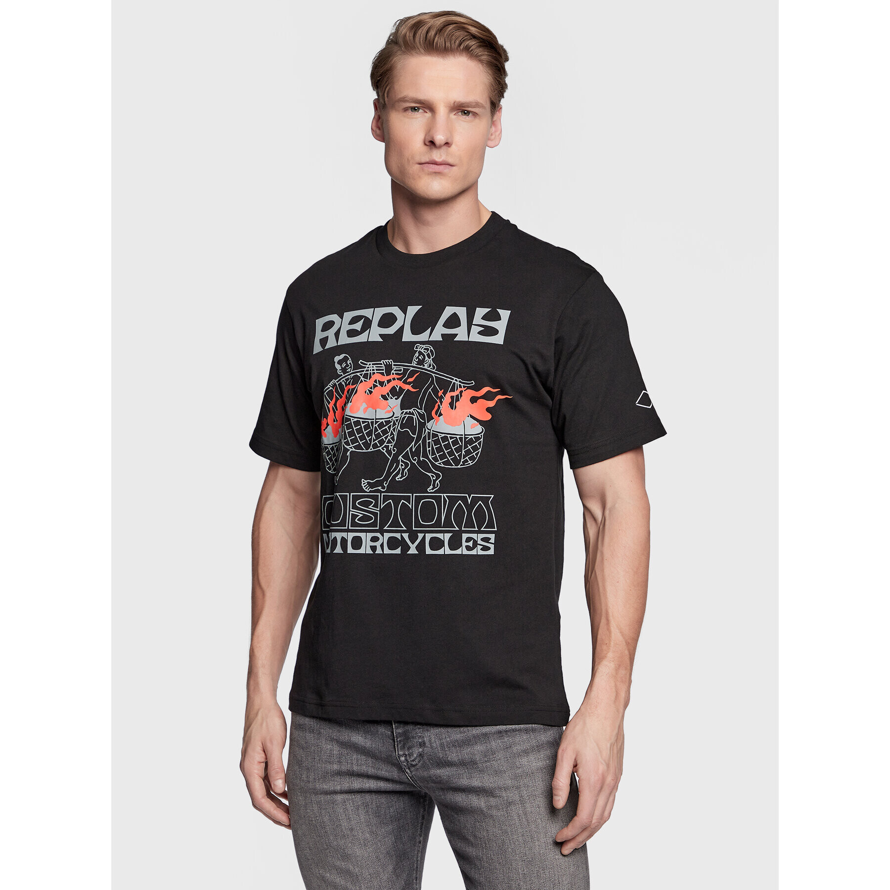 Replay Тишърт M6520.000.2660 Черен Regular Fit - Pepit.bg
