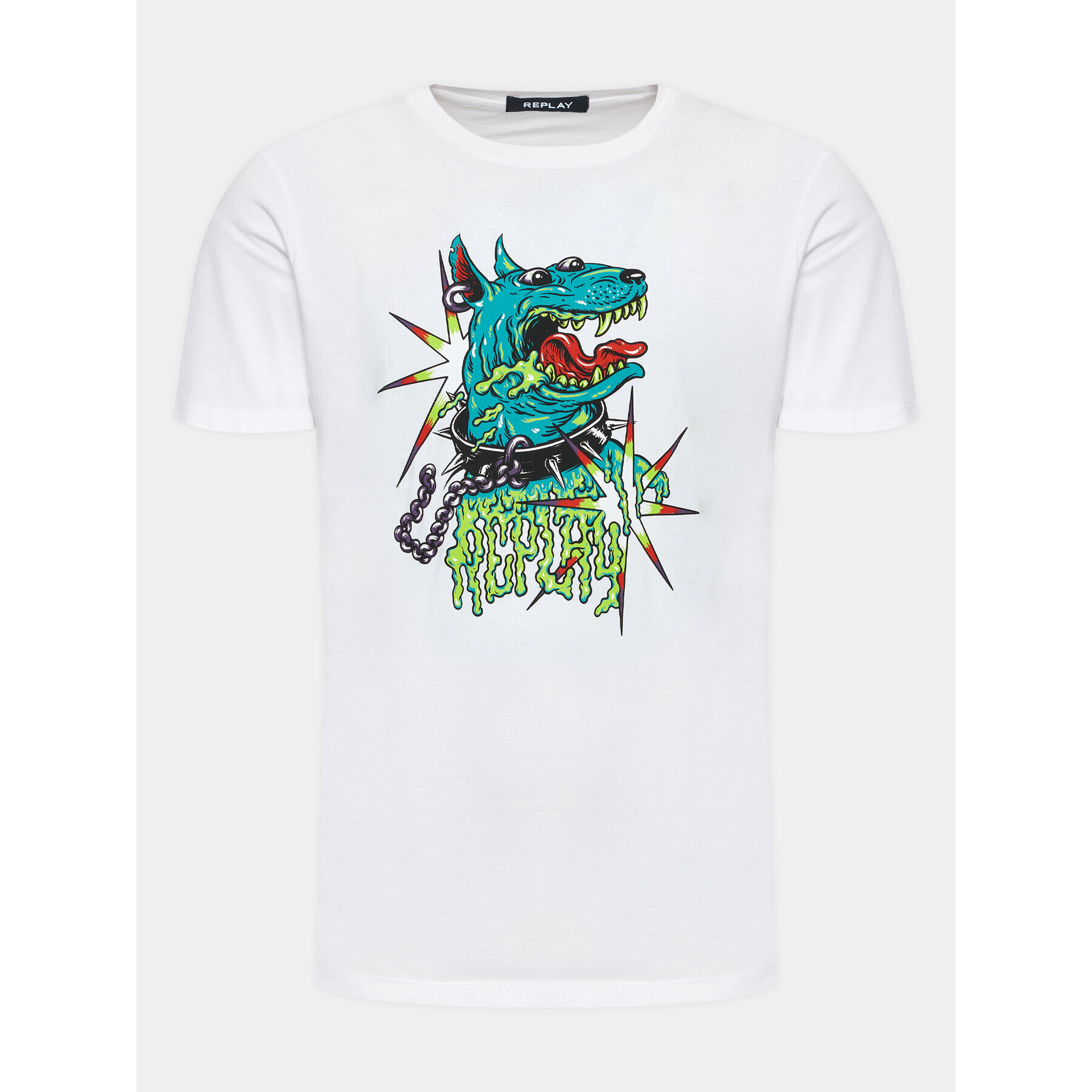 Replay Тишърт M6643.000.2660 Бял Regular Fit - Pepit.bg