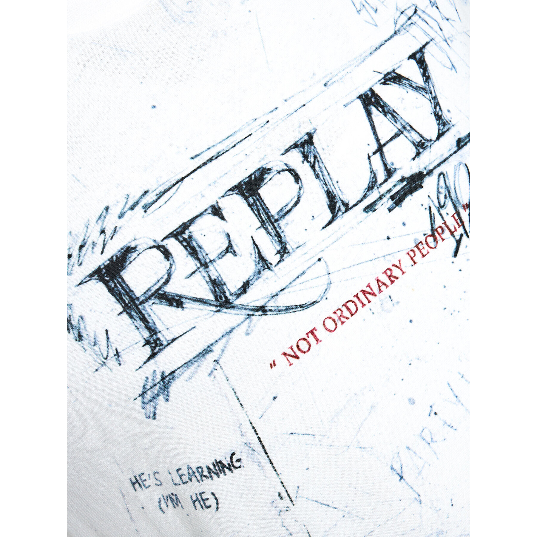 Replay Тишърт M6650.000.23592G Бял Regular Fit - Pepit.bg