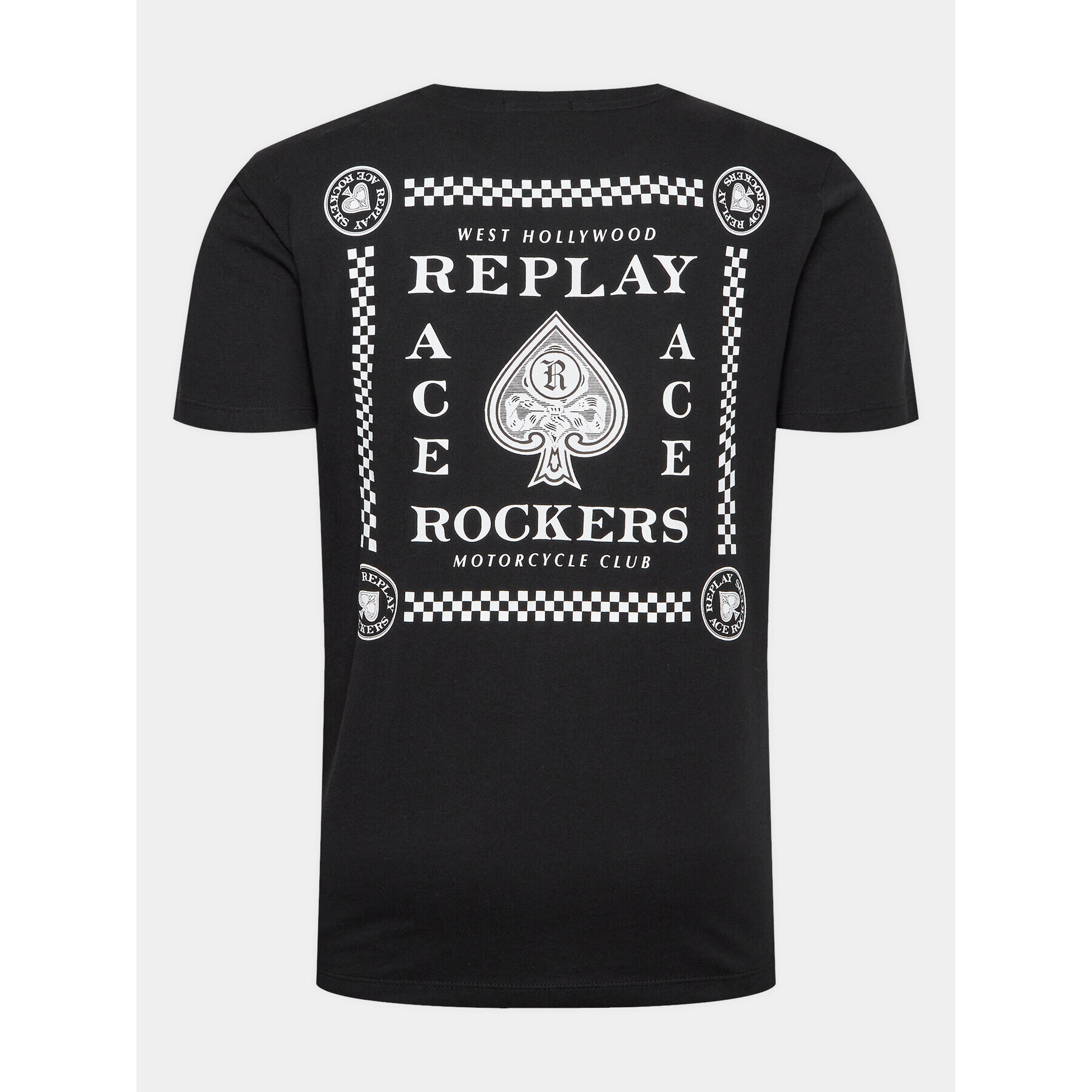 Replay Тишърт M6656.000.22662 Черен Regular Fit - Pepit.bg