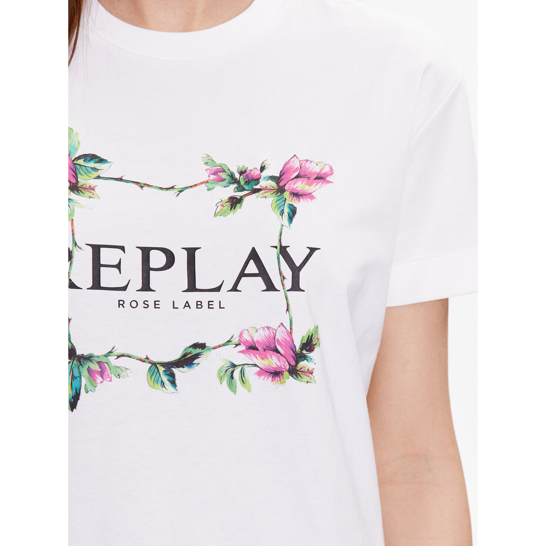 Replay Тишърт W3232N.000.23188P Бял Regular Fit - Pepit.bg