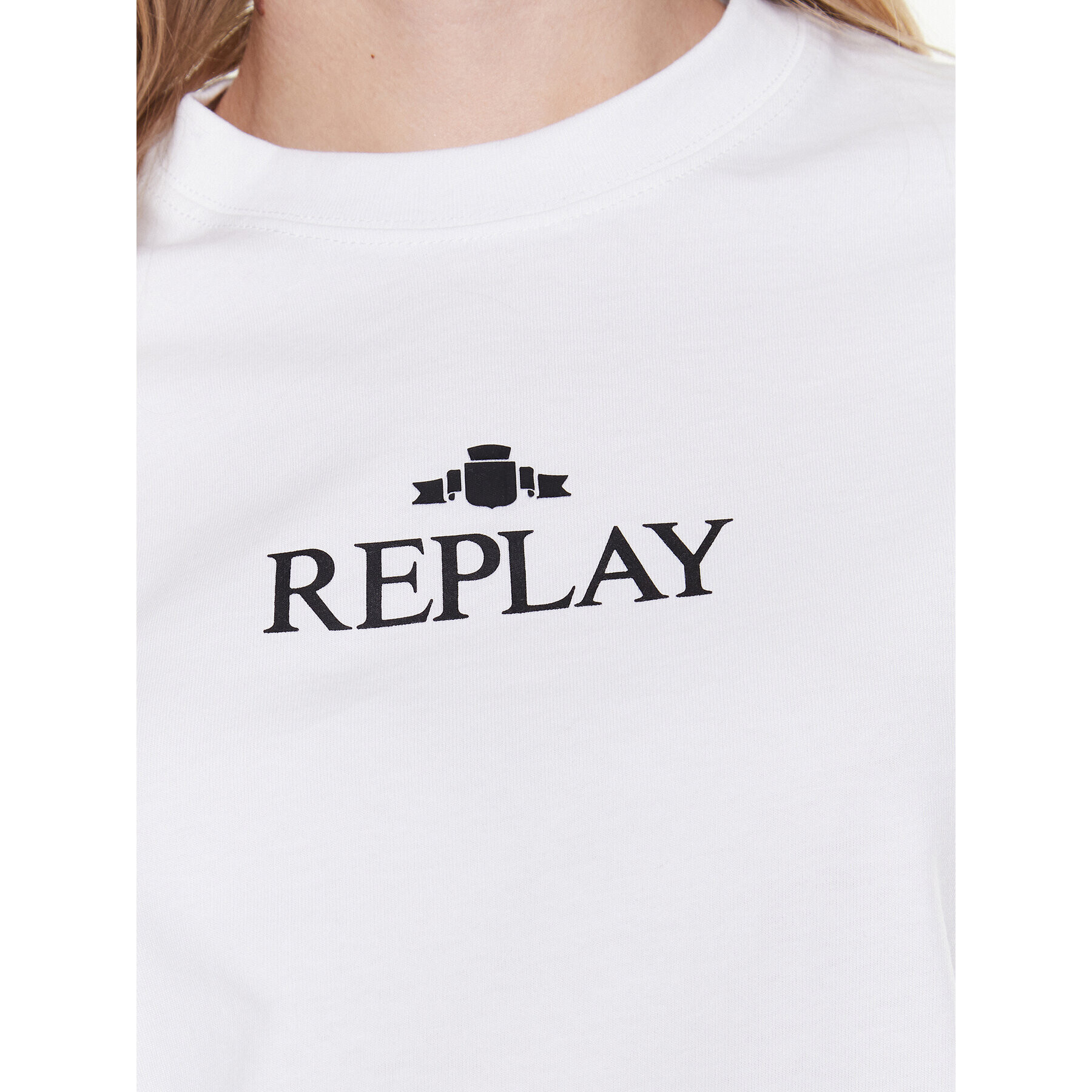 Replay Тишърт W3588H.000.23188P Бял Regular Fit - Pepit.bg