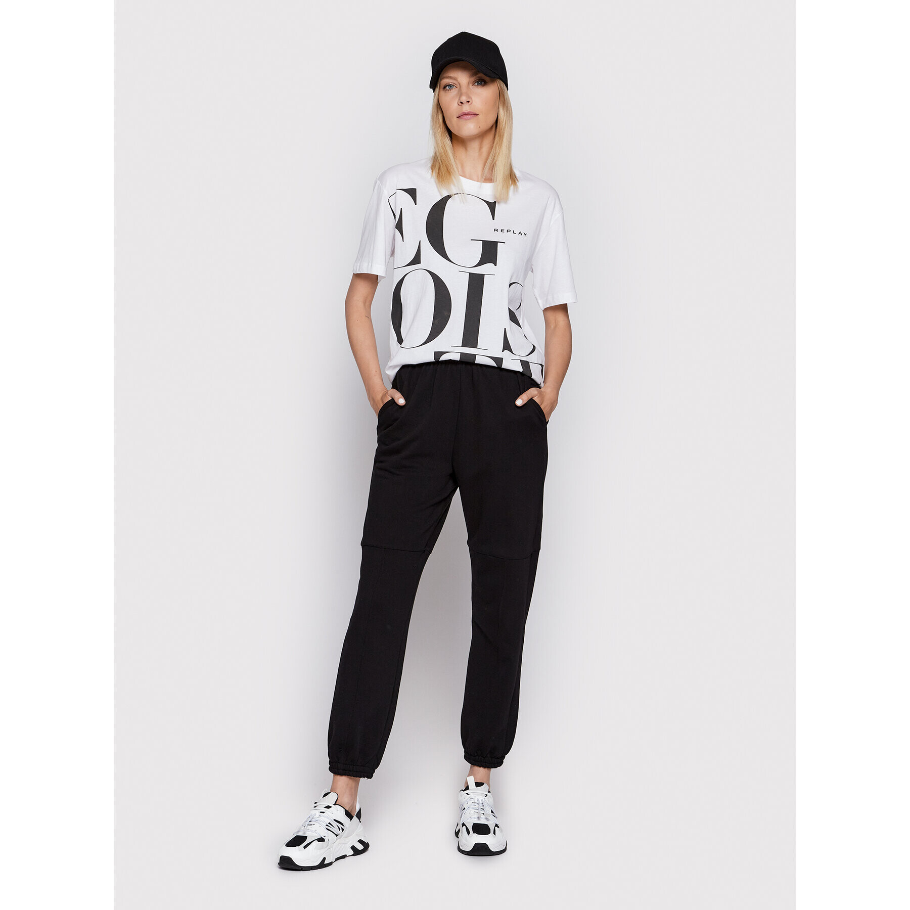 Replay Тишърт W3623A.000.22536G Бял Regular Fit - Pepit.bg