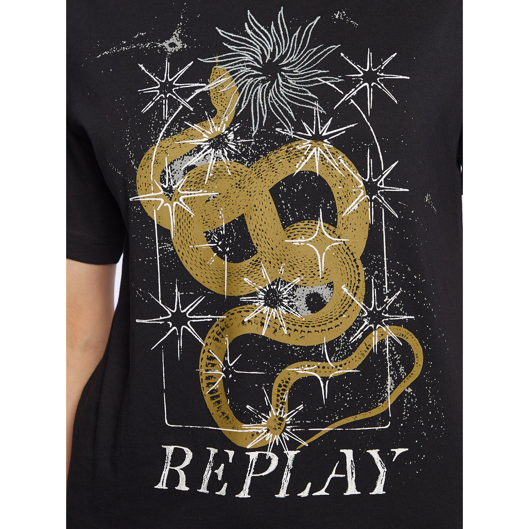 Replay Тишърт W3698C.000.22658P Черен Regular Fit - Pepit.bg