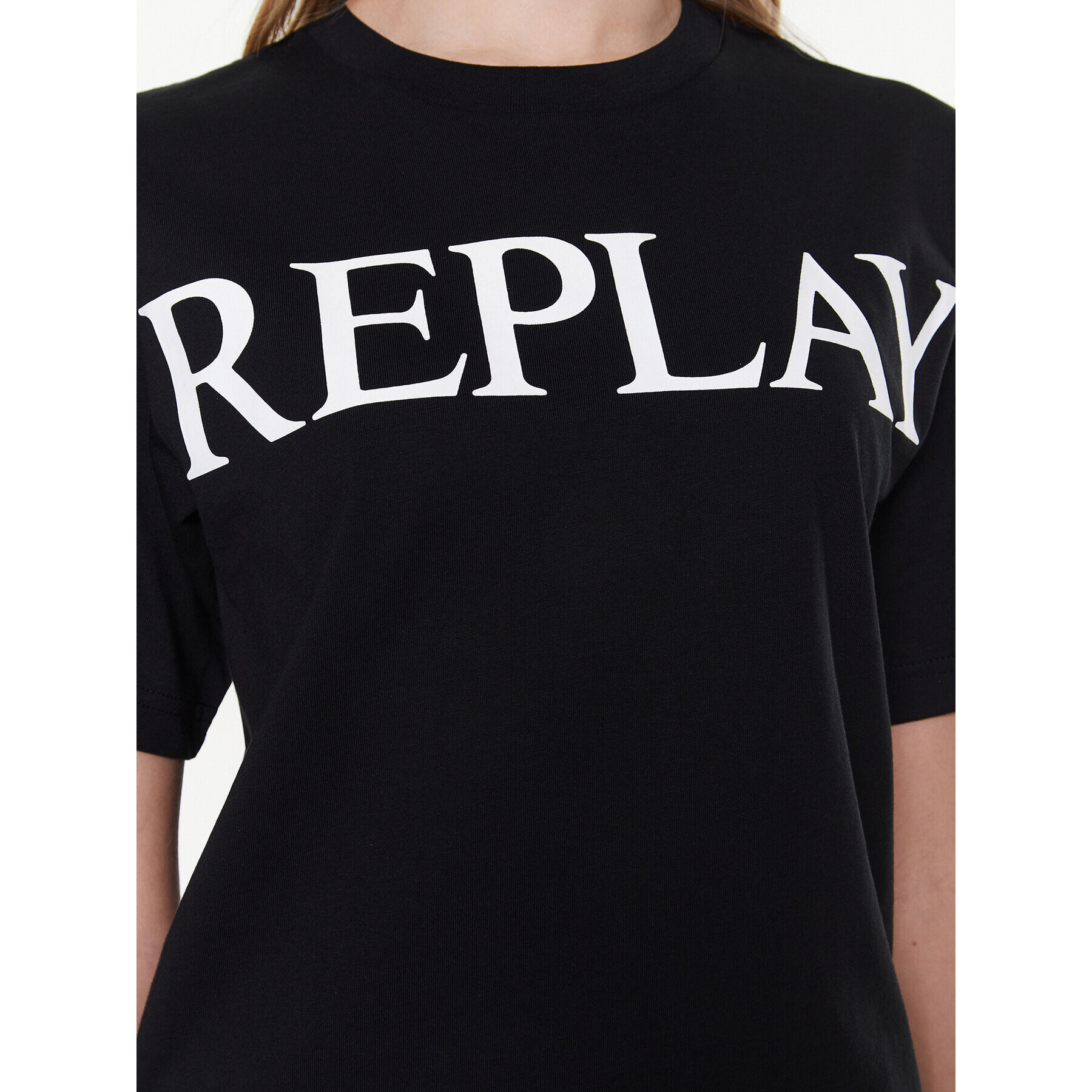 Replay Тишърт W3698E.000.23188P Черен Relaxed Fit - Pepit.bg
