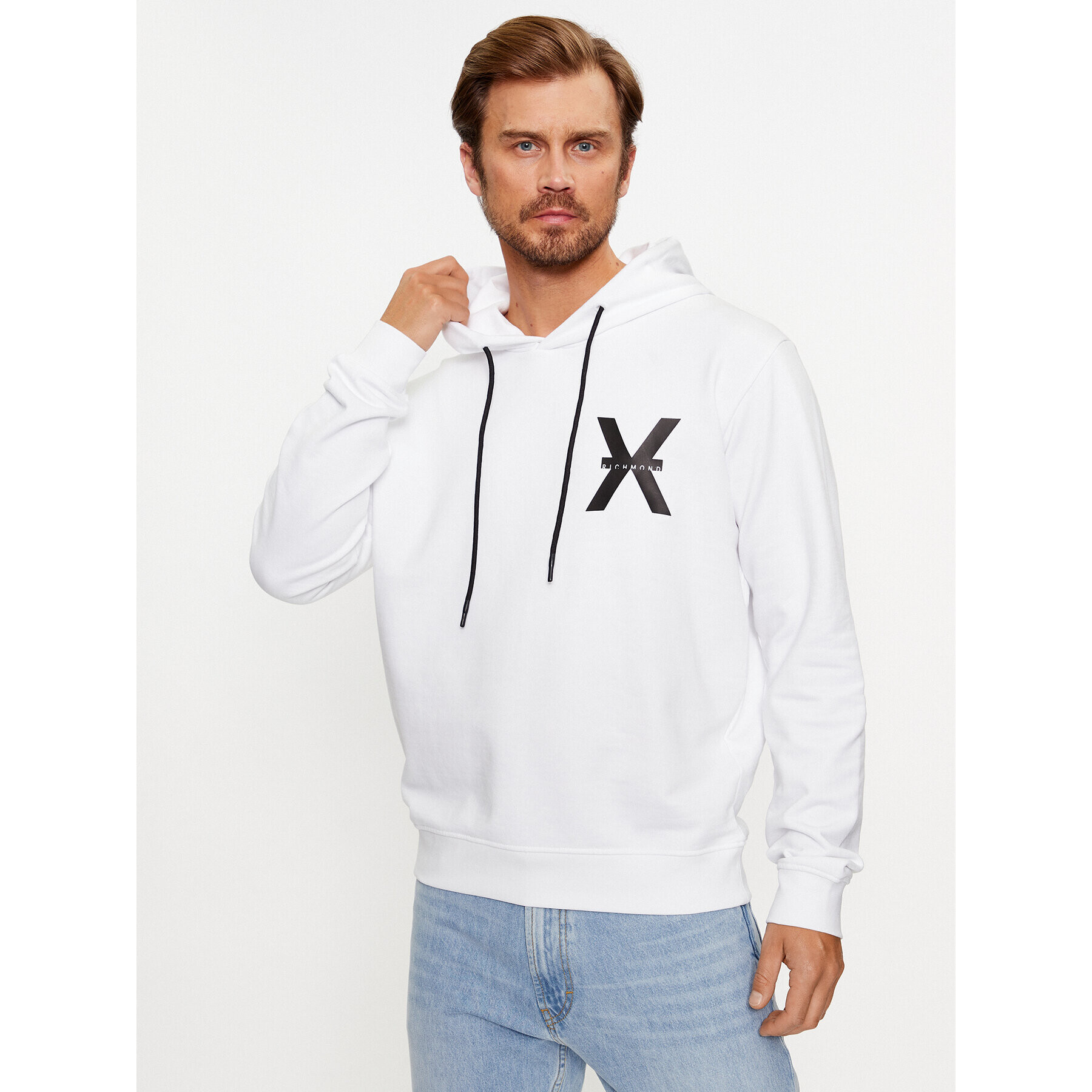 Richmond X Суитшърт UMA23176FE Бял Relaxed Fit - Pepit.bg