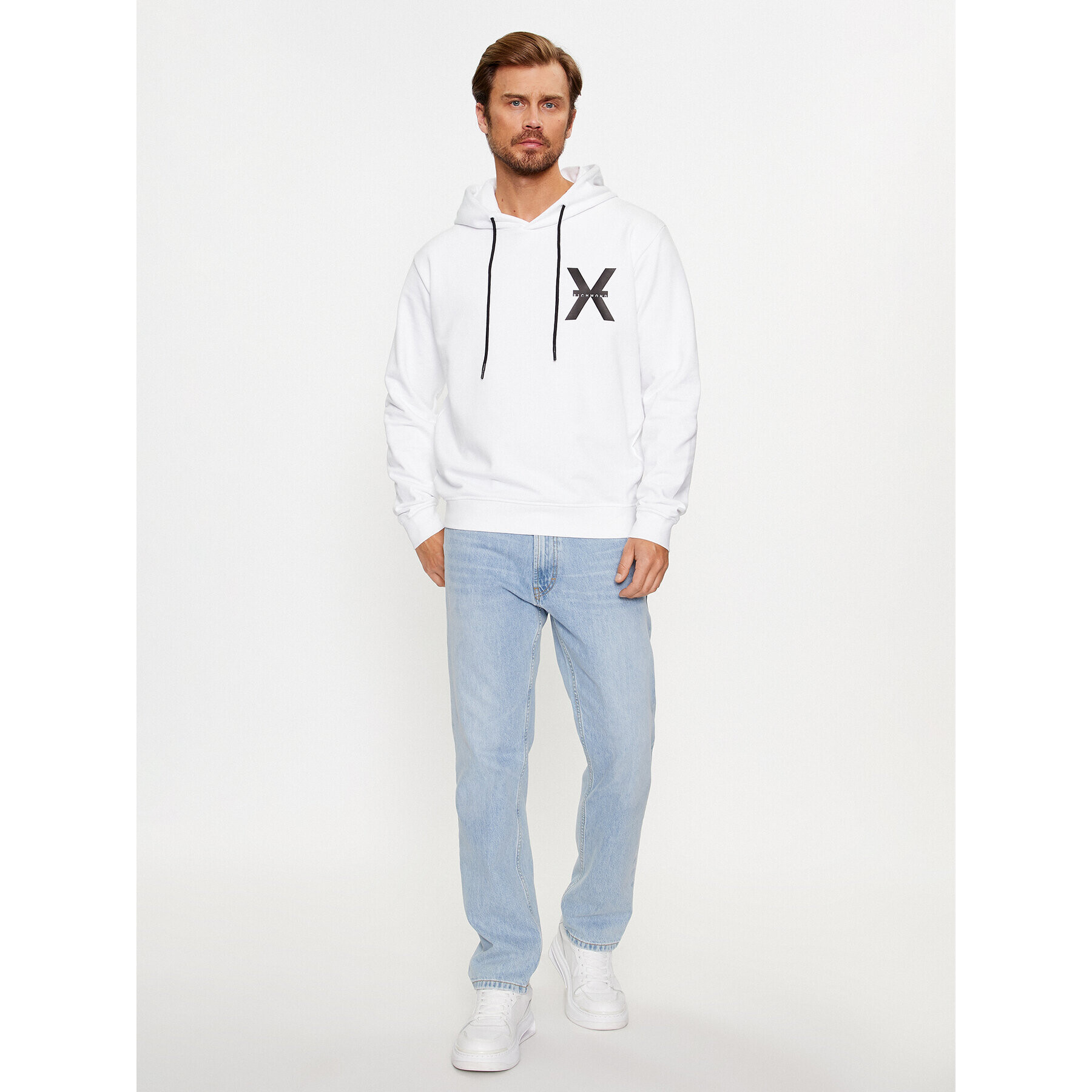 Richmond X Суитшърт UMA23176FE Бял Relaxed Fit - Pepit.bg