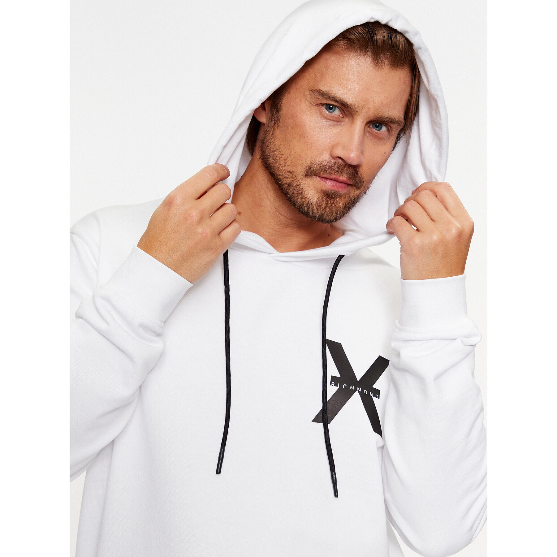 Richmond X Суитшърт UMA23176FE Бял Relaxed Fit - Pepit.bg