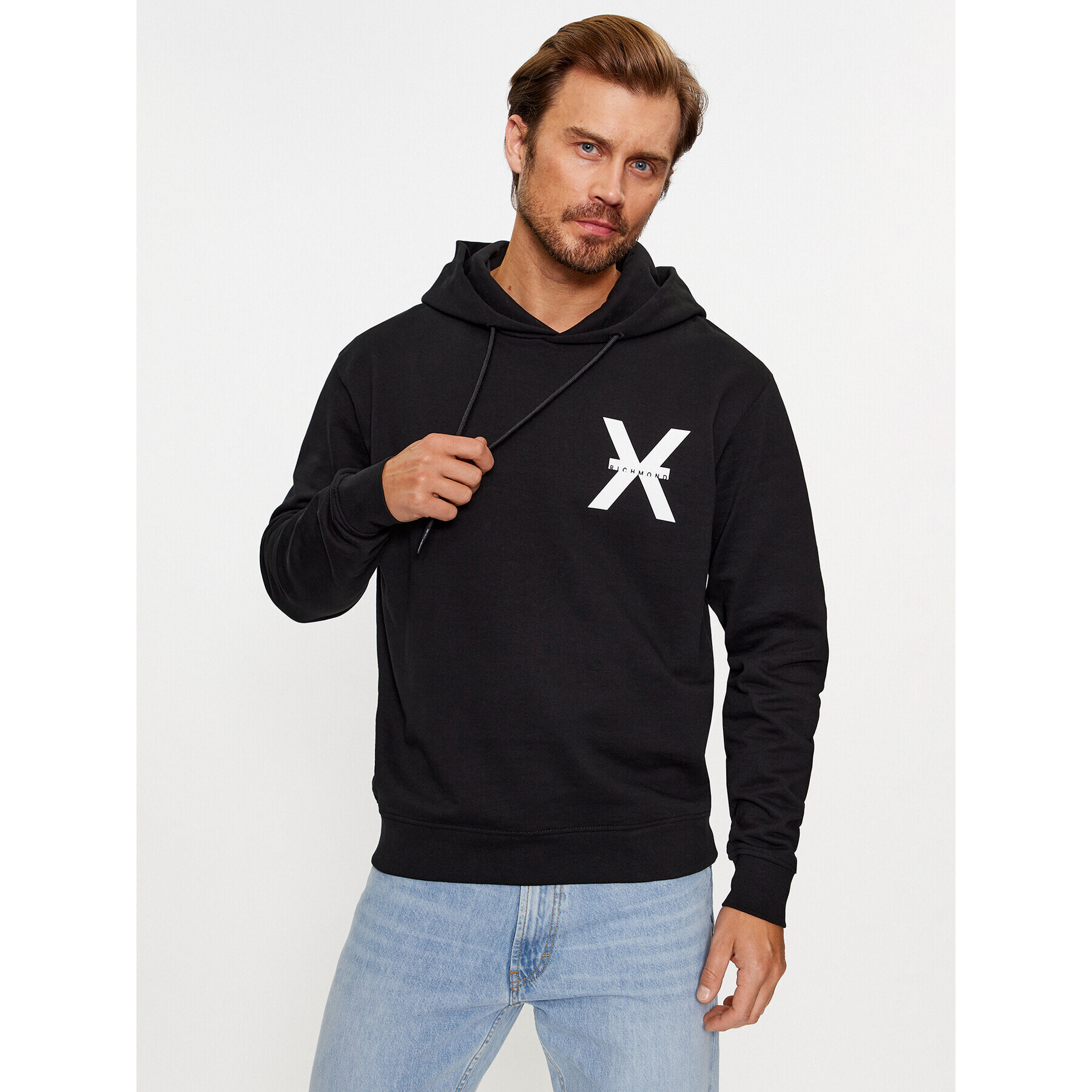 Richmond X Суитшърт UMA23176FE Черен Relaxed Fit - Pepit.bg