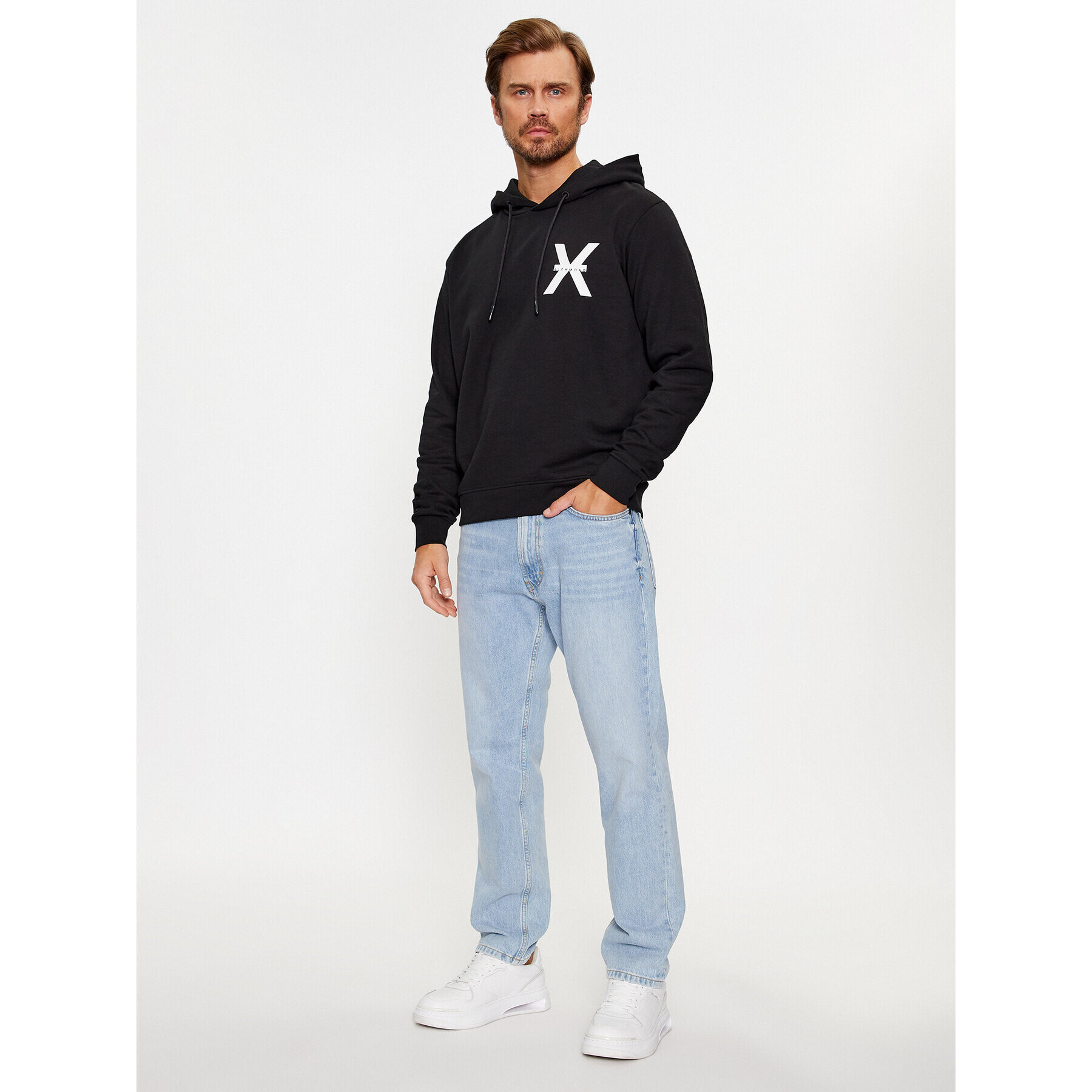 Richmond X Суитшърт UMA23176FE Черен Relaxed Fit - Pepit.bg