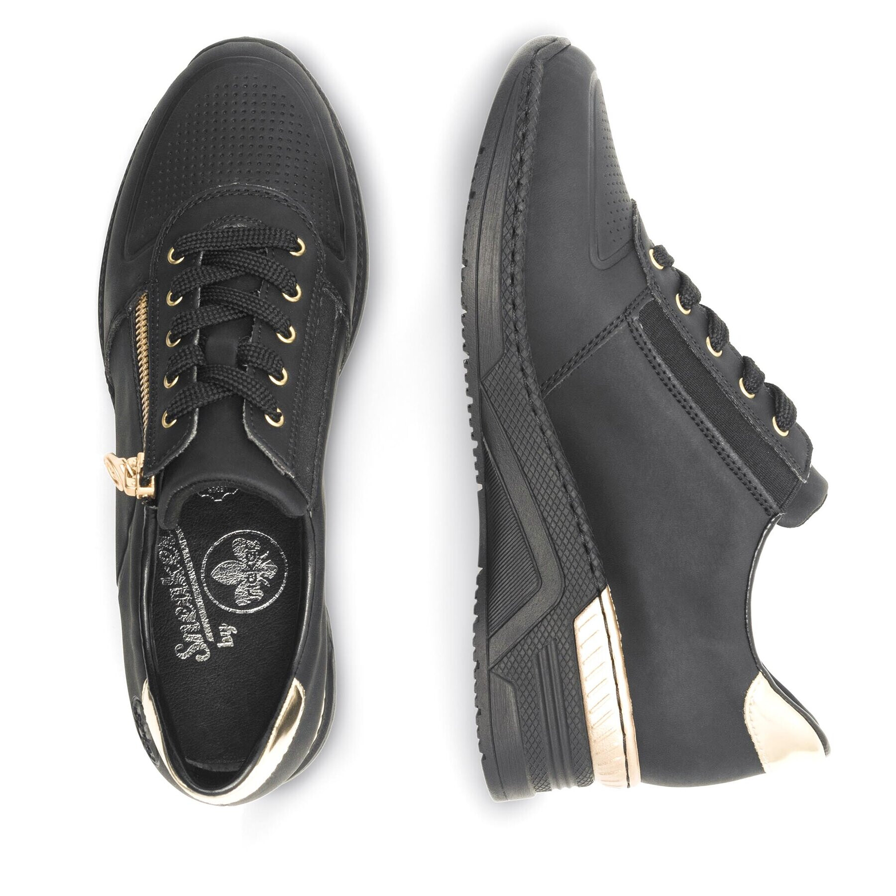 Rieker Сникърси N4305-00 Черен - Pepit.bg