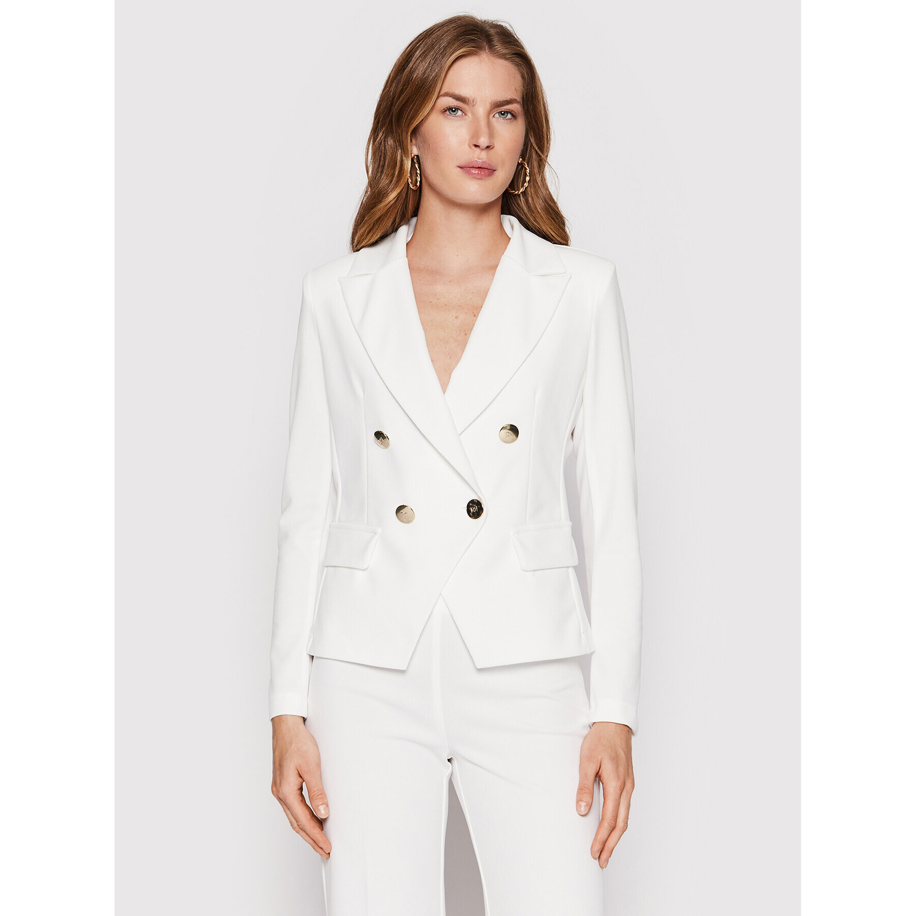 Rinascimento Блейзър CFC0108702003 Бял Slim Fit - Pepit.bg