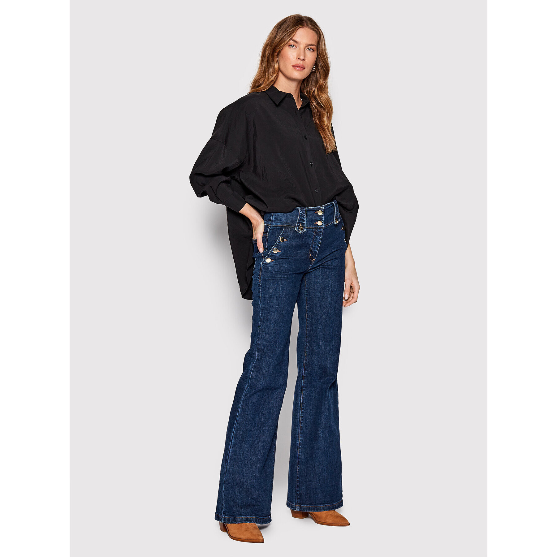 Rinascimento Дънки CFC0110139003 Син Relaxed Fit - Pepit.bg