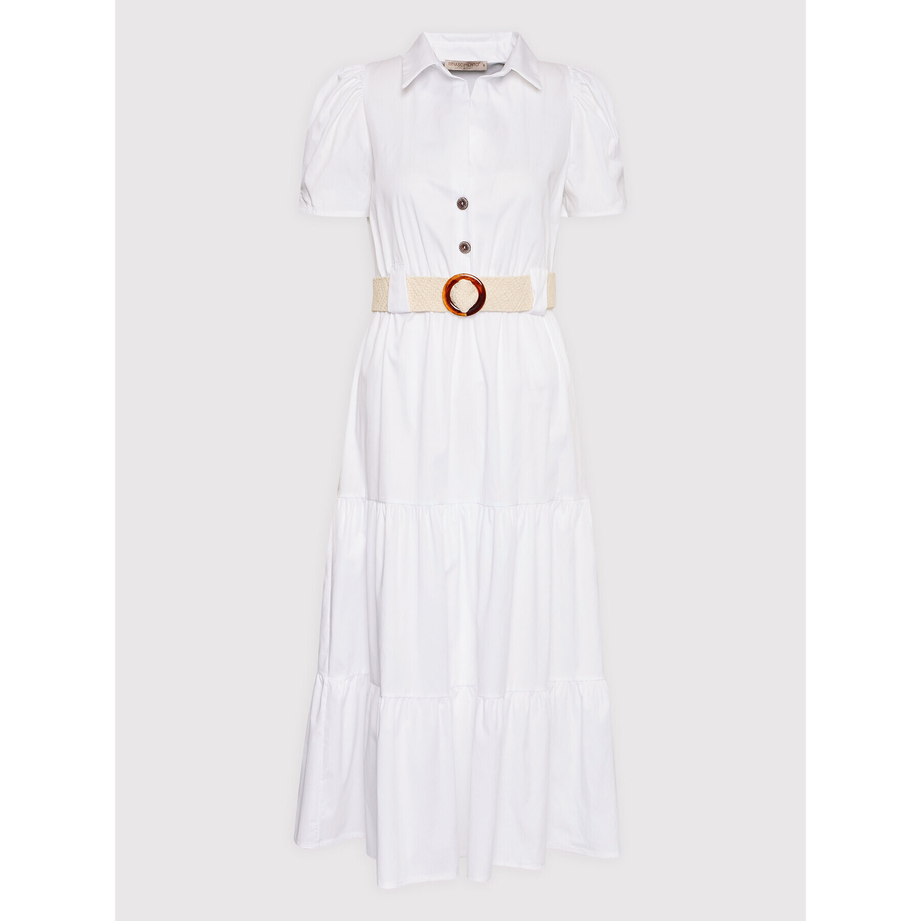 Rinascimento Ежедневна рокля CFC0018571002 Бял Regular Fit - Pepit.bg