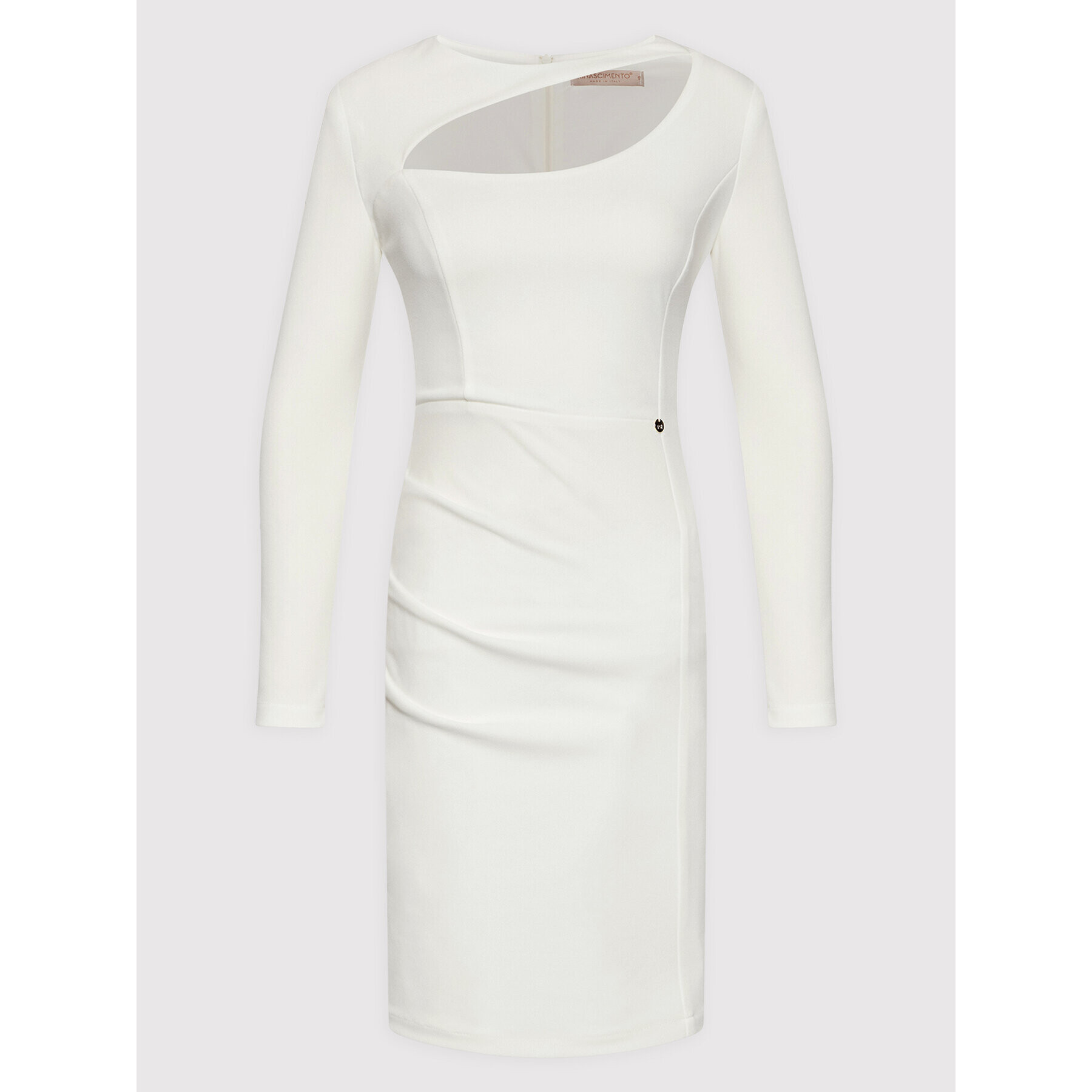 Rinascimento Коктейлна рокля CFC0107667003 Бял Slim Fit - Pepit.bg