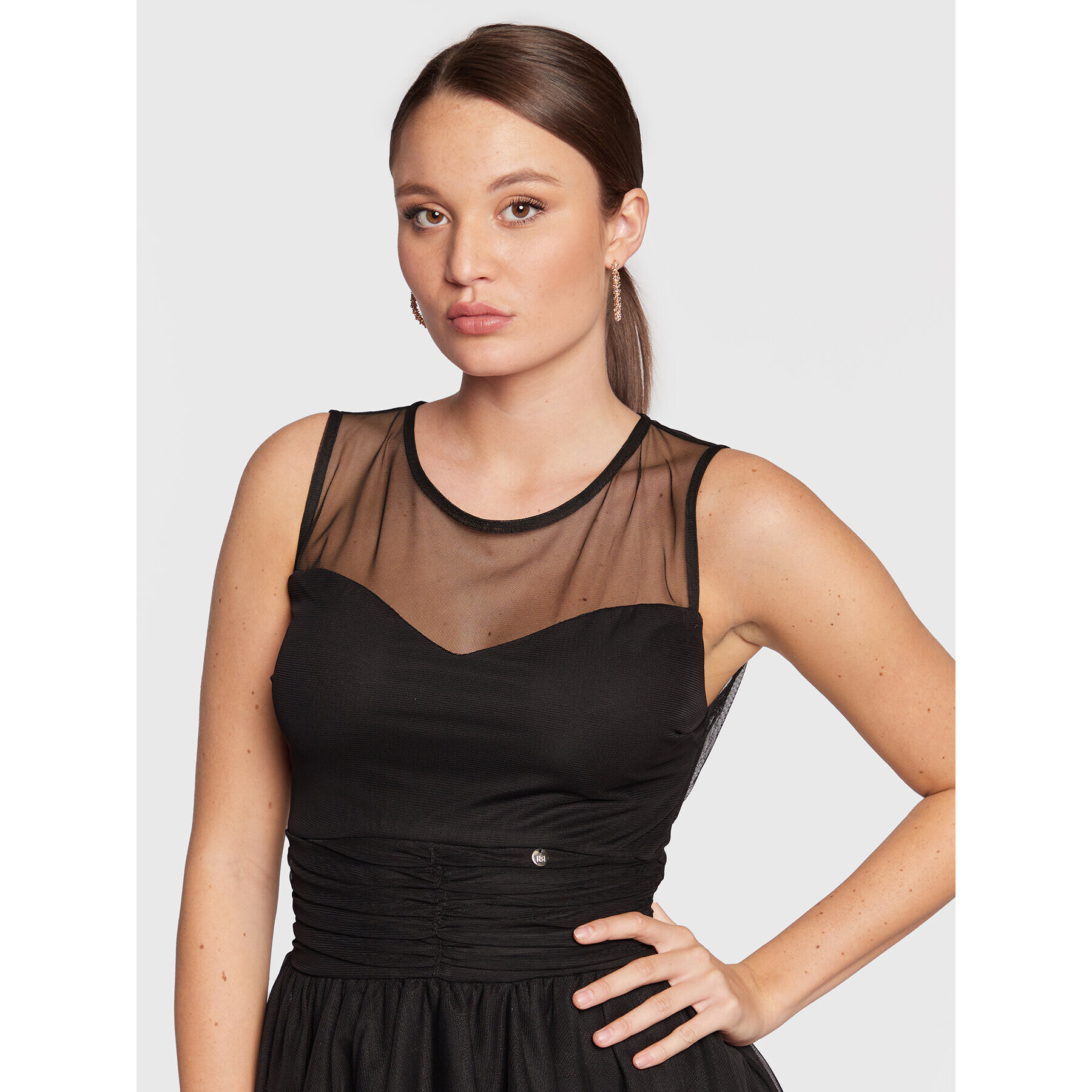 Rinascimento Коктейлна рокля CFC0110240003 Черен Regular Fit - Pepit.bg