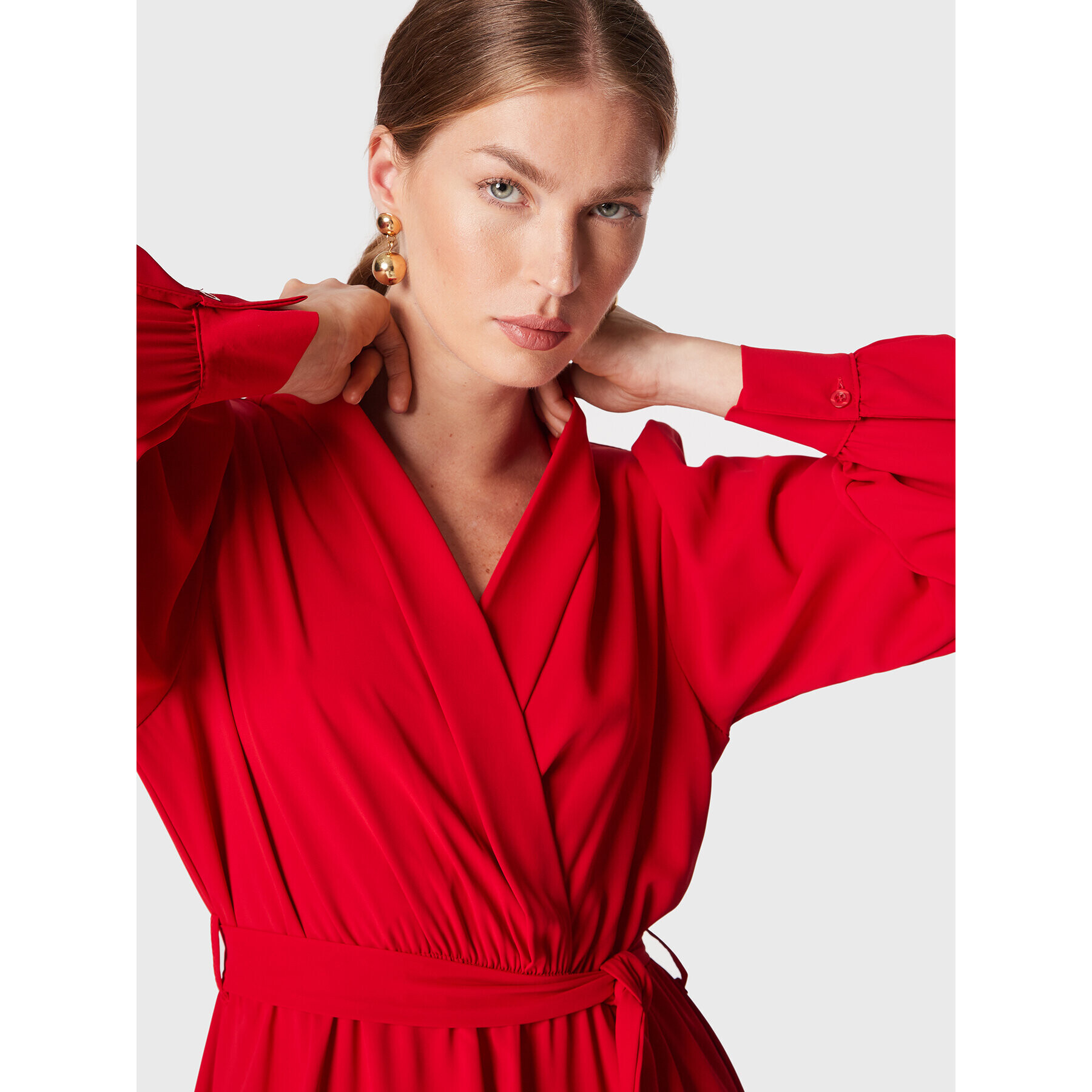 Rinascimento Коктейлна рокля CFC0111431003 Червен Regular Fit - Pepit.bg
