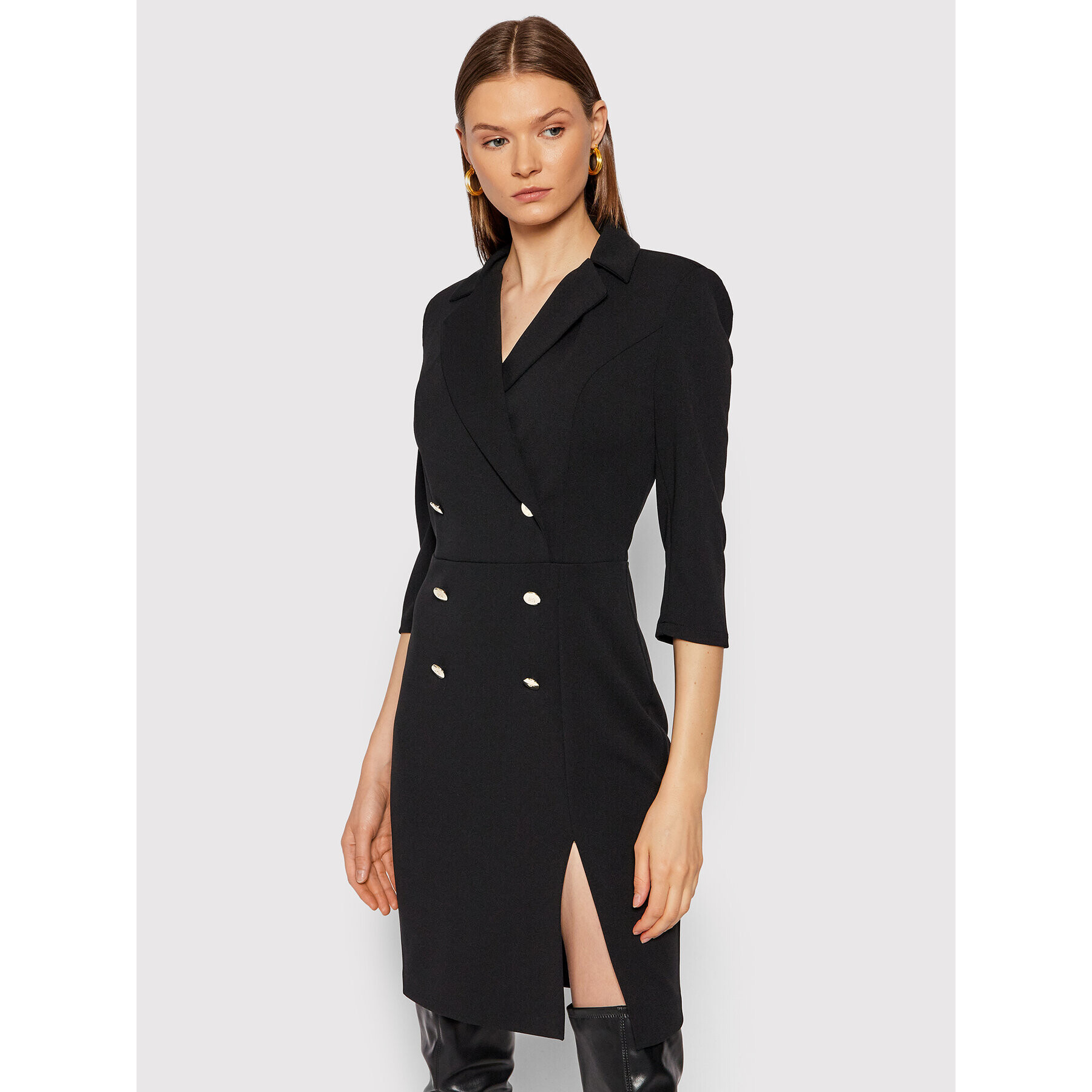 Rinascimento Коктейлна рокля CFC0105023003 Черен Regular Fit - Pepit.bg