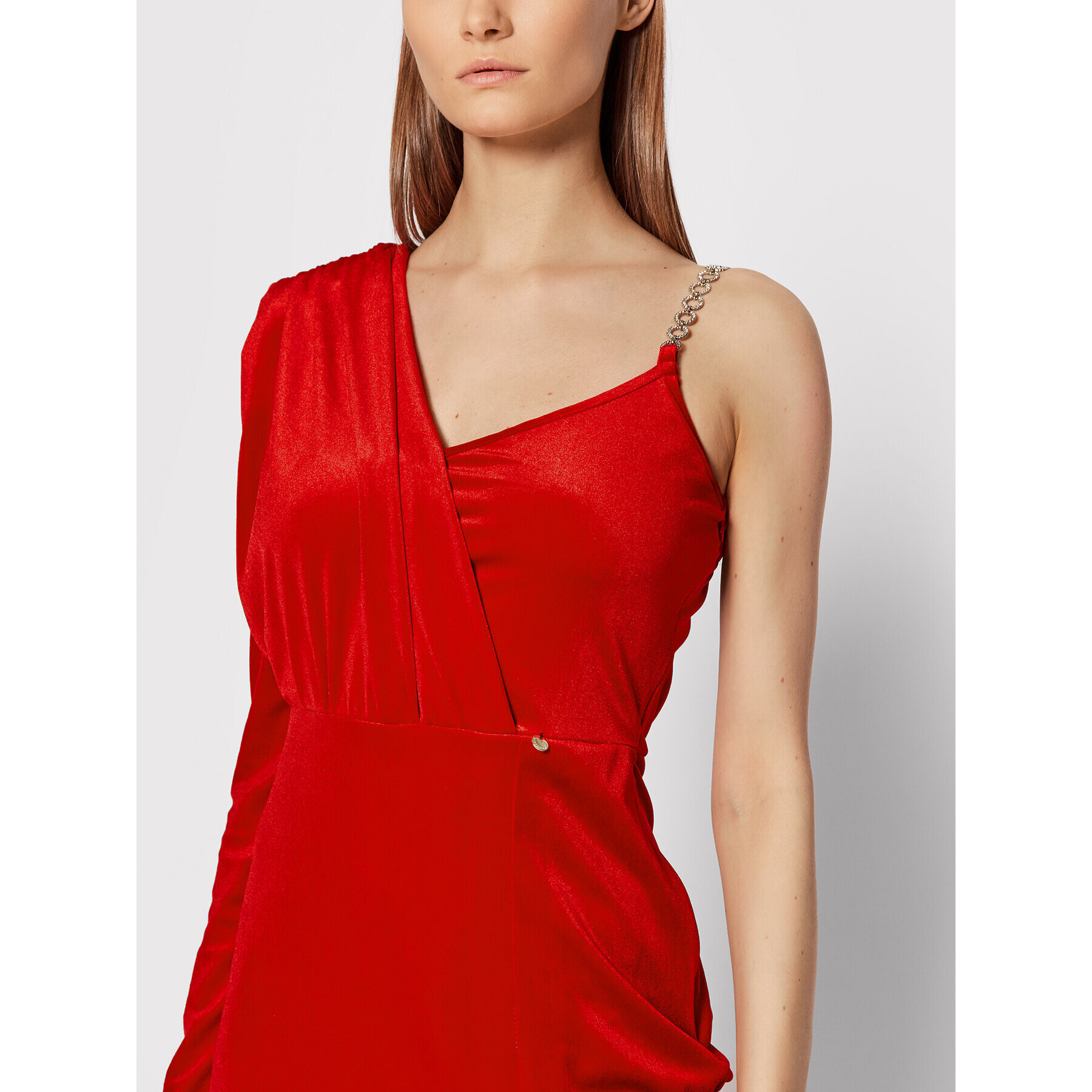 Rinascimento Коктейлна рокля CFC0106681003 Червен Slim Fit - Pepit.bg