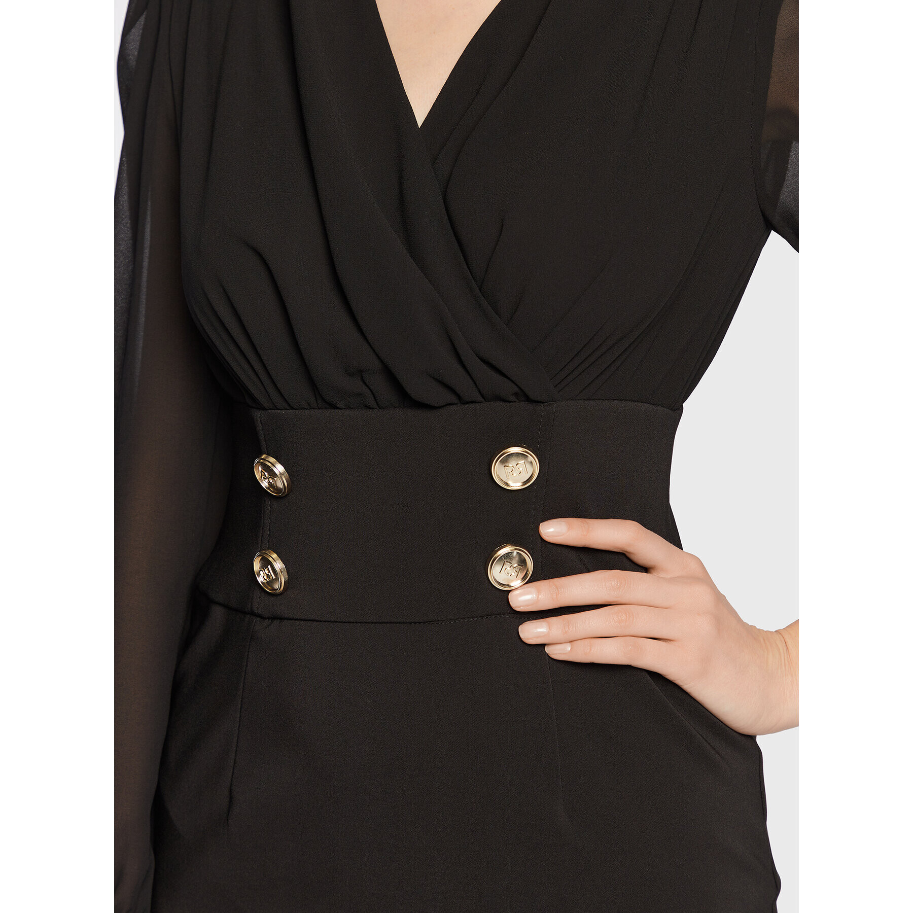 Rinascimento Коктейлна рокля CFC0111068003 Черен Regular Fit - Pepit.bg