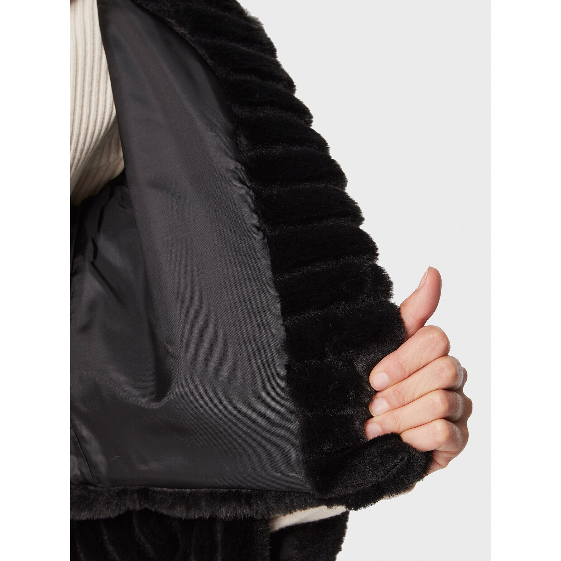 Rinascimento Кожено палто CFC0110440003 Черен Regular Fit - Pepit.bg