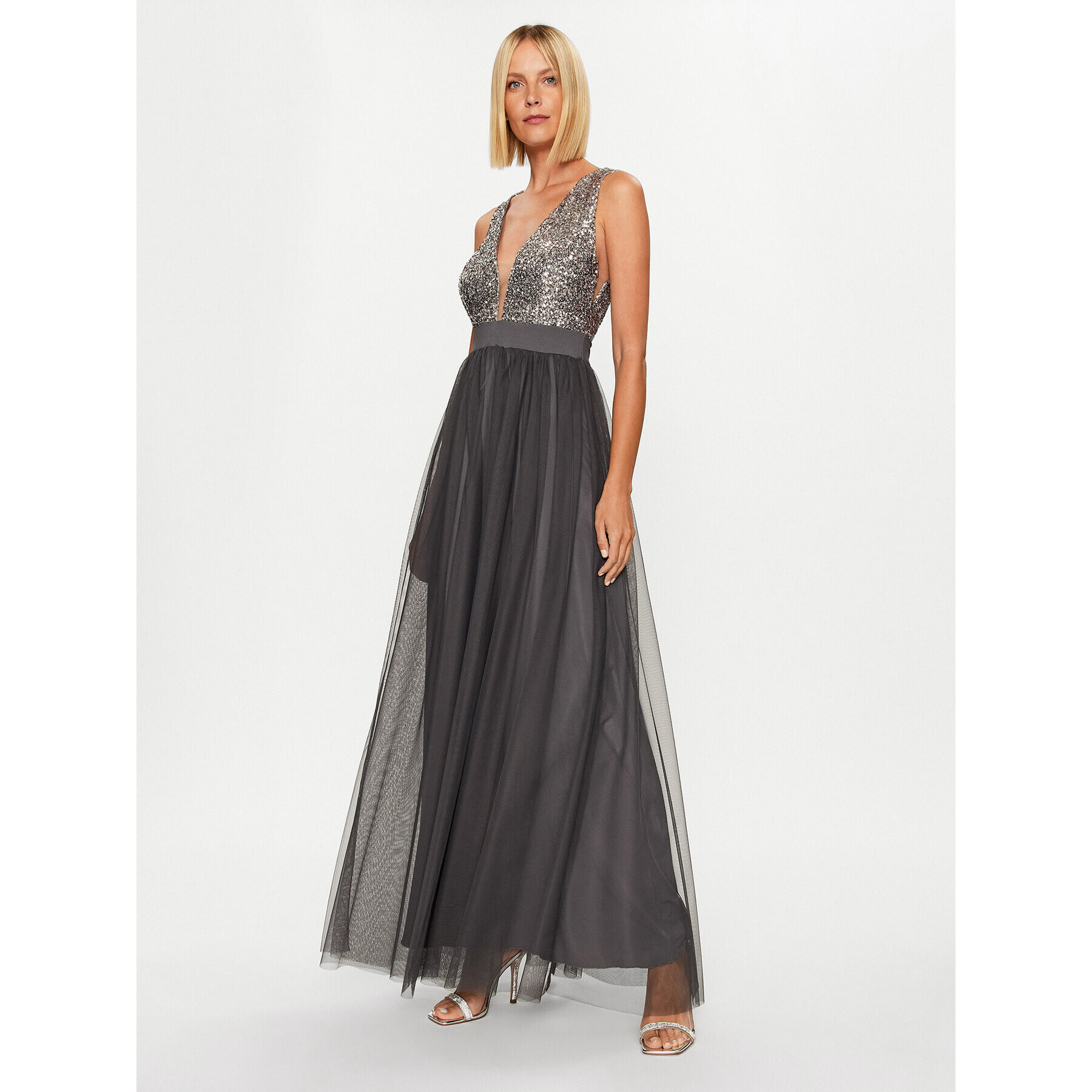 Rinascimento Официална рокля CFC0115187003 Сив Regular Fit - Pepit.bg
