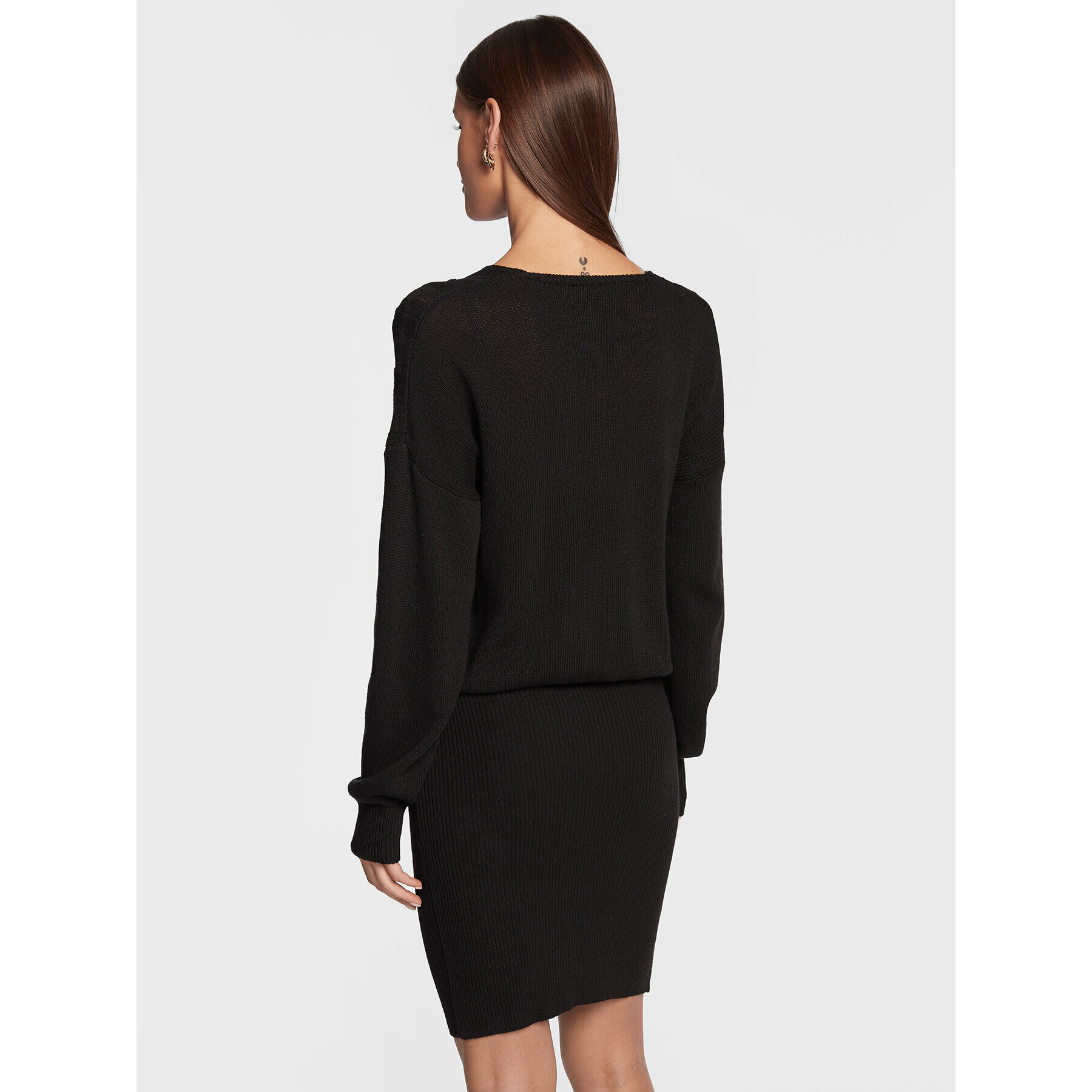Rinascimento Плетена рокля CFM0010912003 Черен Regular Fit - Pepit.bg