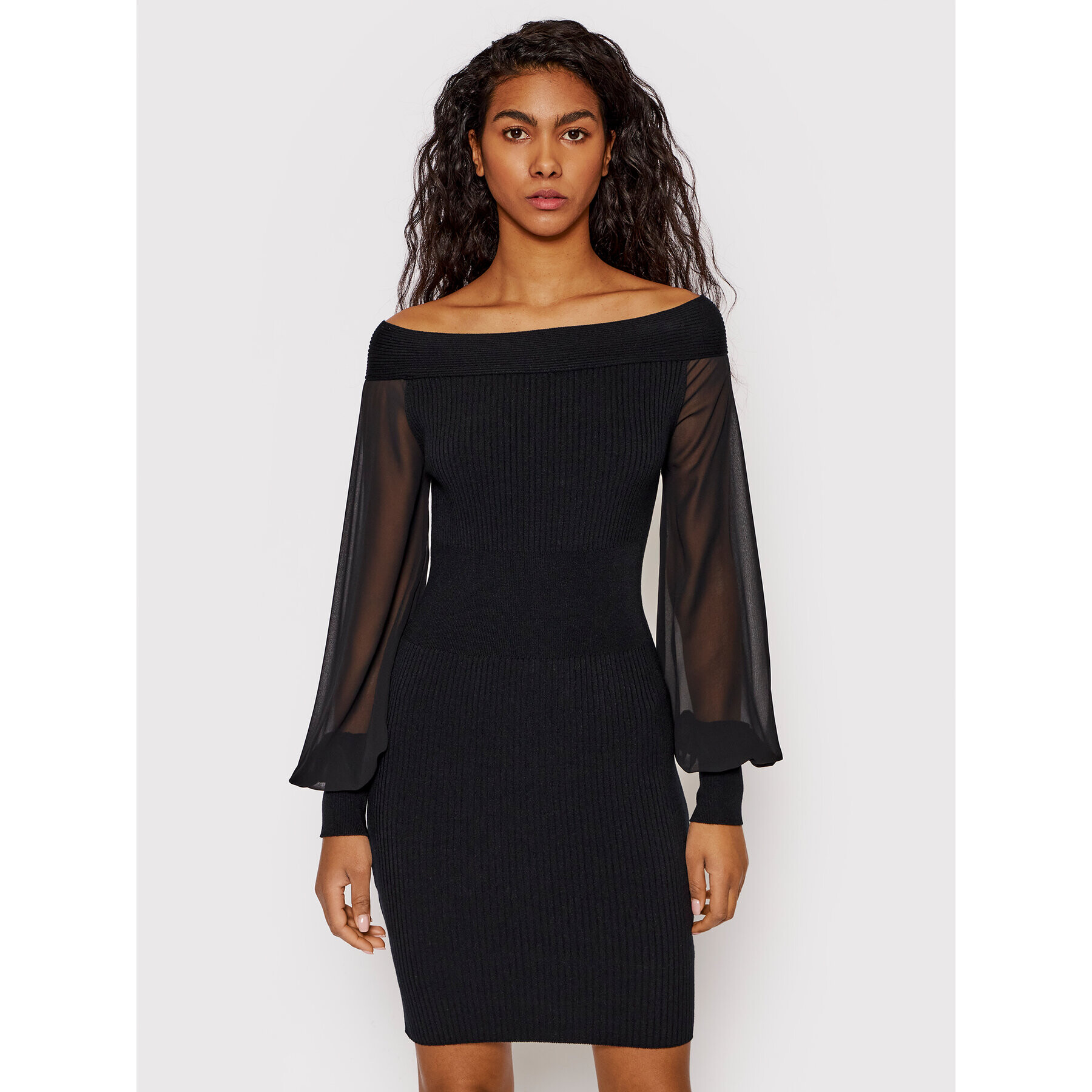 Rinascimento Плетена рокля CFM0010754003 Черен Slim Fit - Pepit.bg