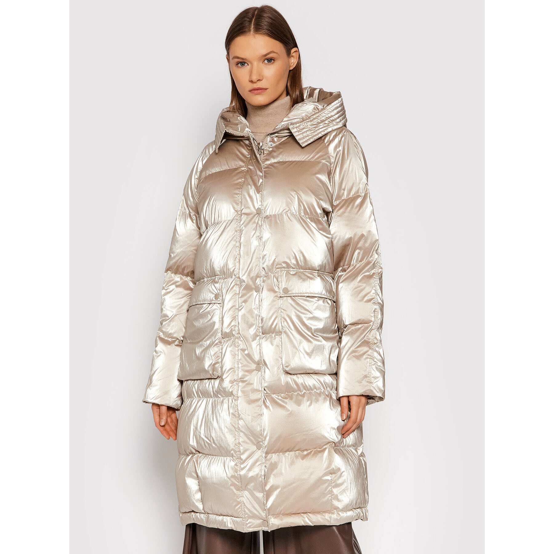 Rinascimento Пухено яке CFC0102928003 Златист Regular Fit - Pepit.bg