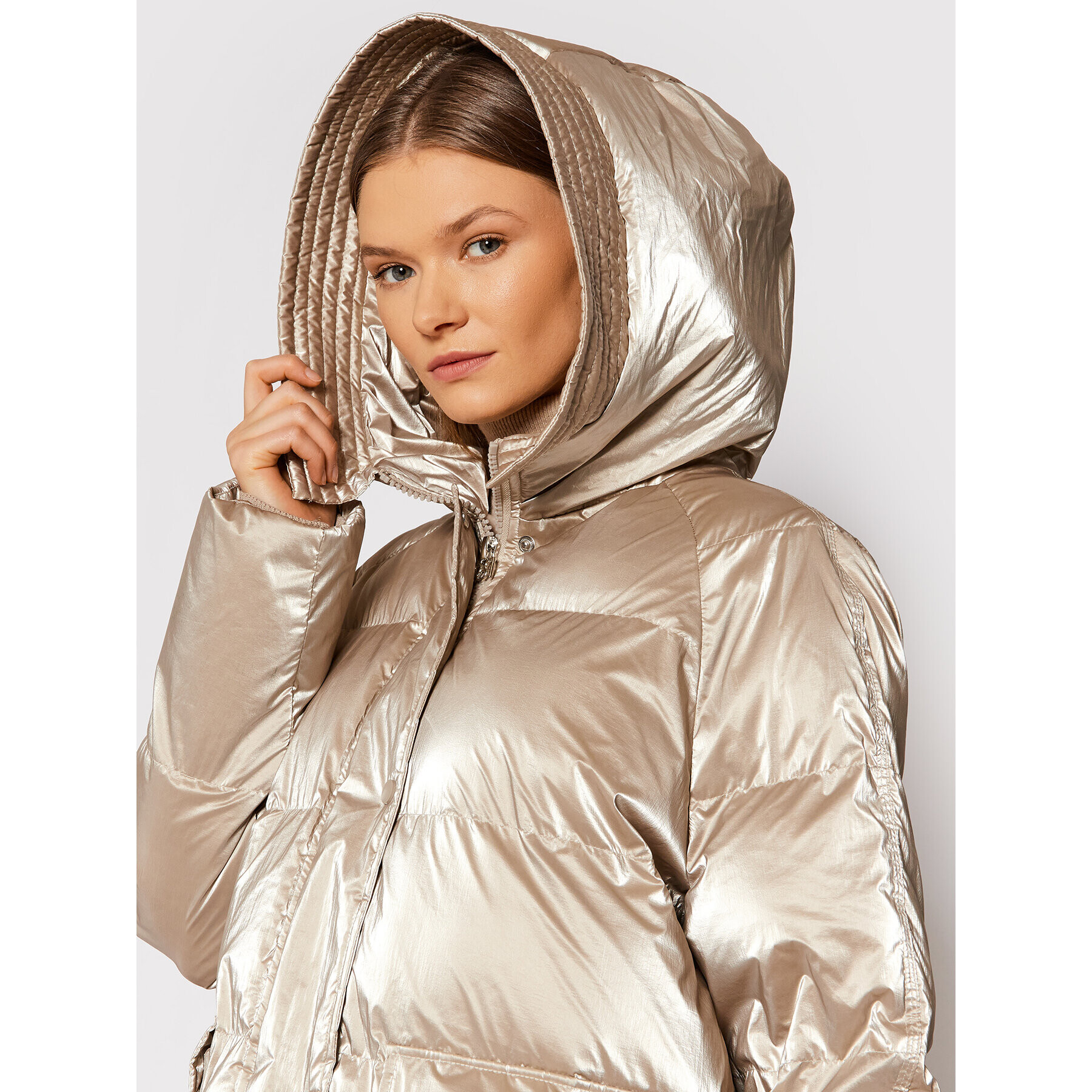 Rinascimento Пухено яке CFC0102928003 Златист Regular Fit - Pepit.bg