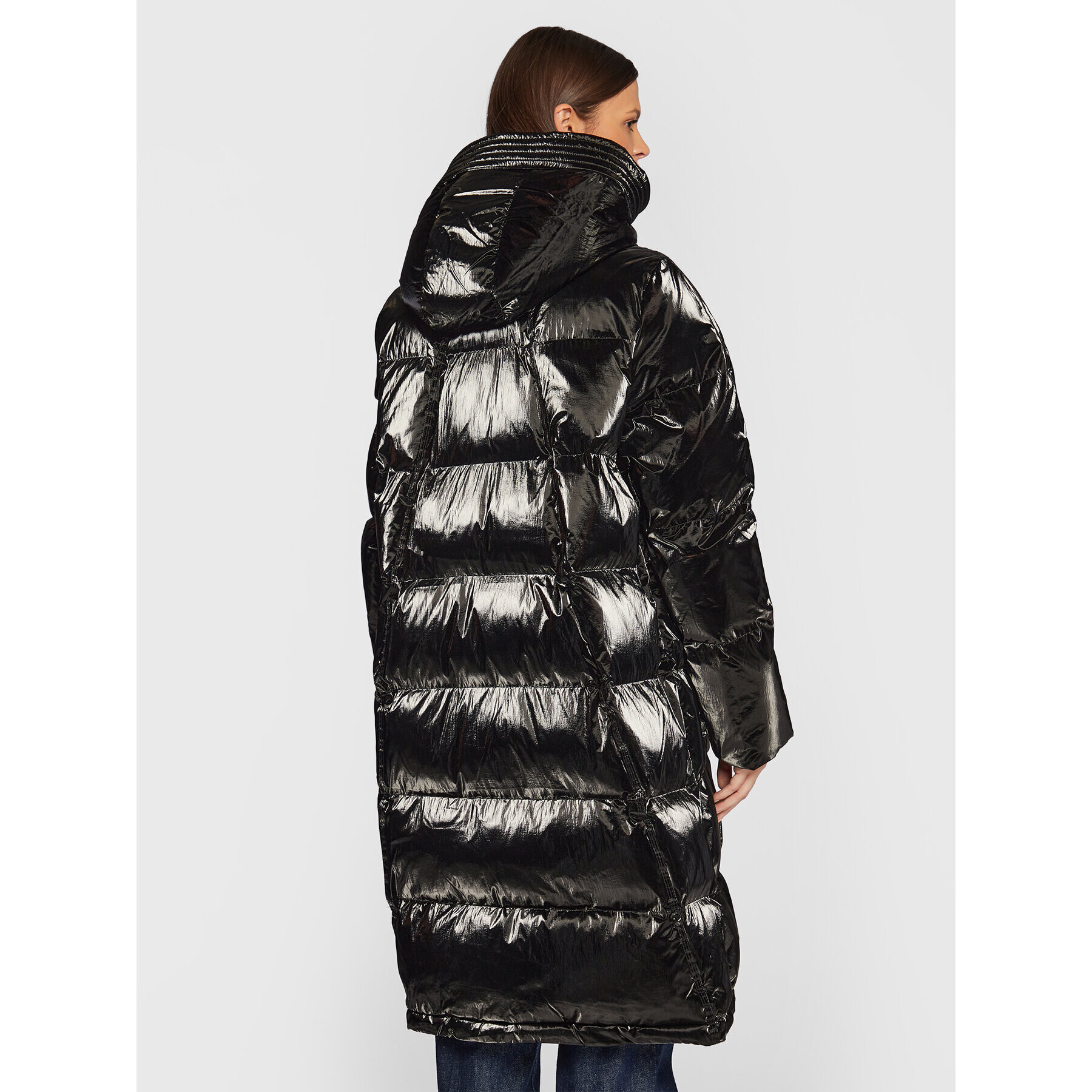 Rinascimento Пухено яке CFC0109089003 Черен Relaxed Fit - Pepit.bg