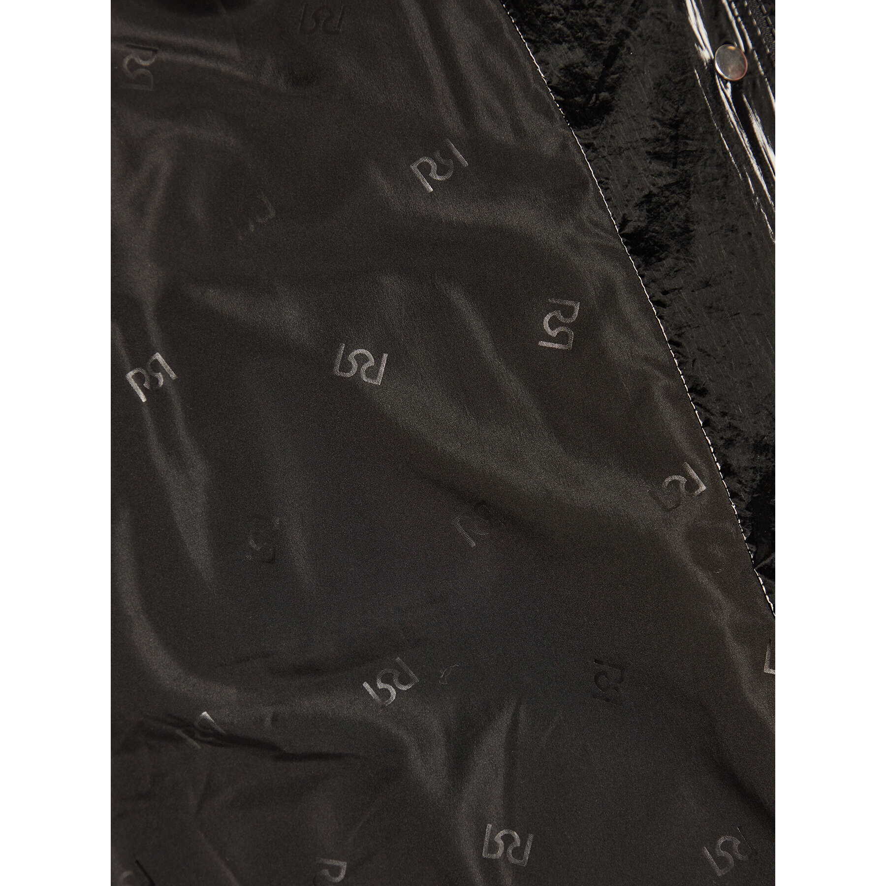 Rinascimento Пухено яке CFC0109089003 Черен Relaxed Fit - Pepit.bg