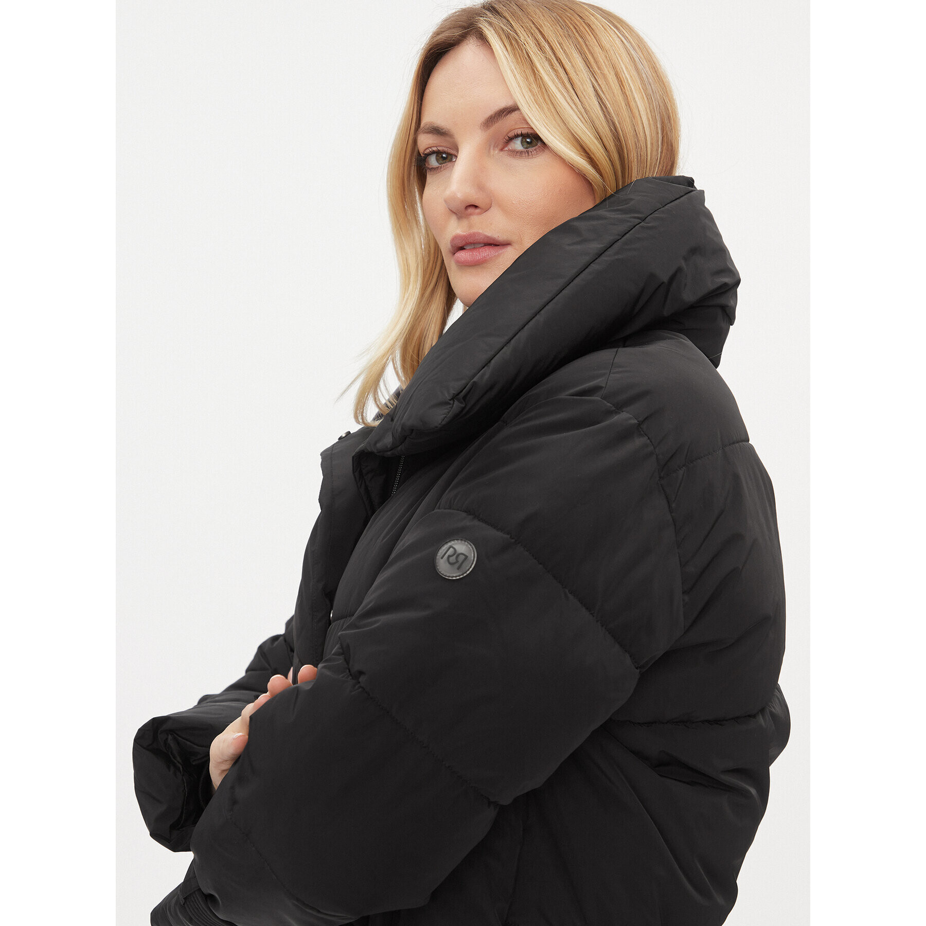 Rinascimento Пухено яке CFC0113537003 Черен Regular Fit - Pepit.bg