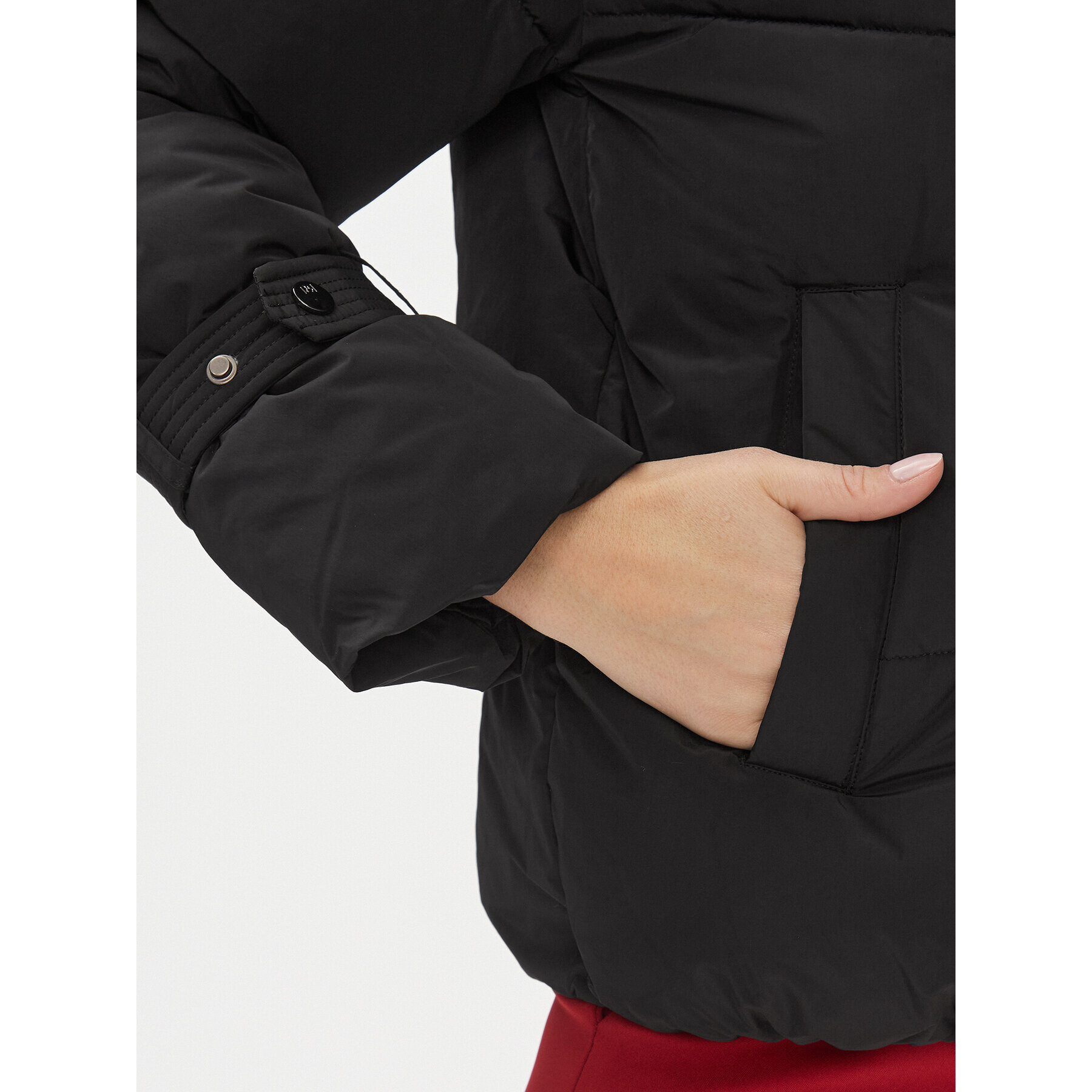 Rinascimento Пухено яке CFC0113537003 Черен Regular Fit - Pepit.bg