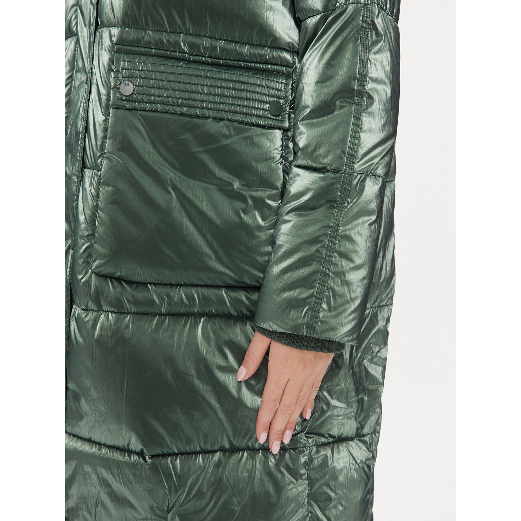 Rinascimento Пухено яке CFC0113544003 Зелен Regular Fit - Pepit.bg