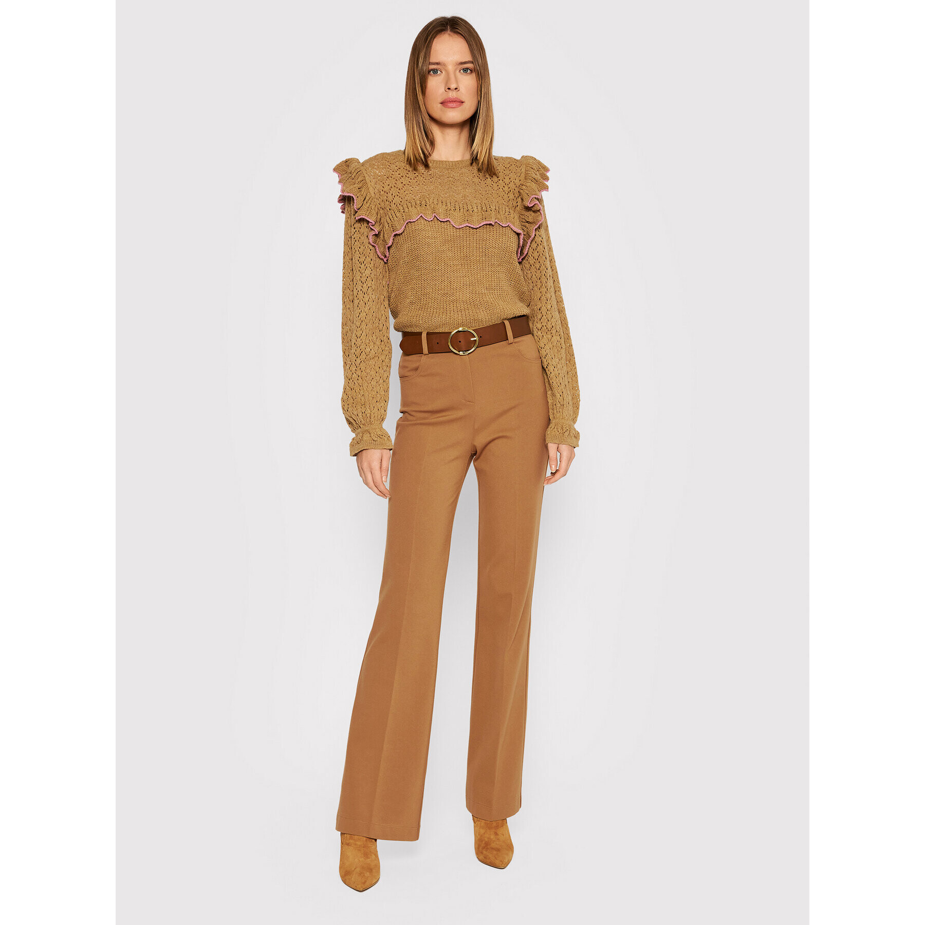 Rinascimento Пуловер CFM0010401003 Кафяв Regular Fit - Pepit.bg