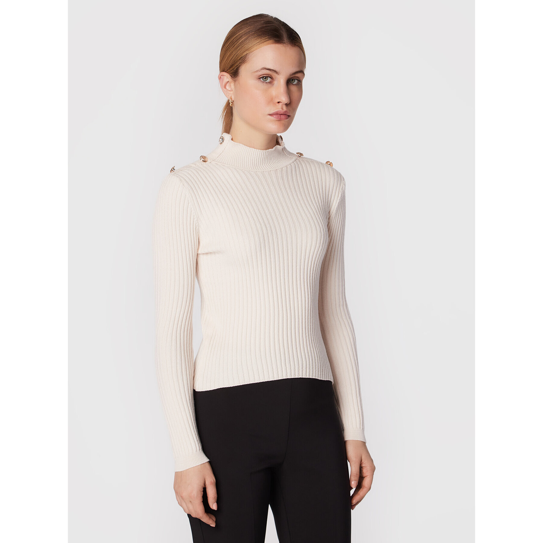 Rinascimento Пуловер CFM0010955003 Екрю Slim Fit - Pepit.bg