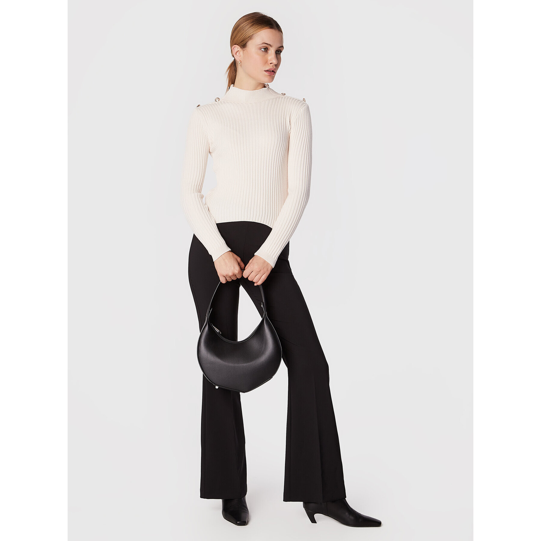 Rinascimento Пуловер CFM0010955003 Екрю Slim Fit - Pepit.bg