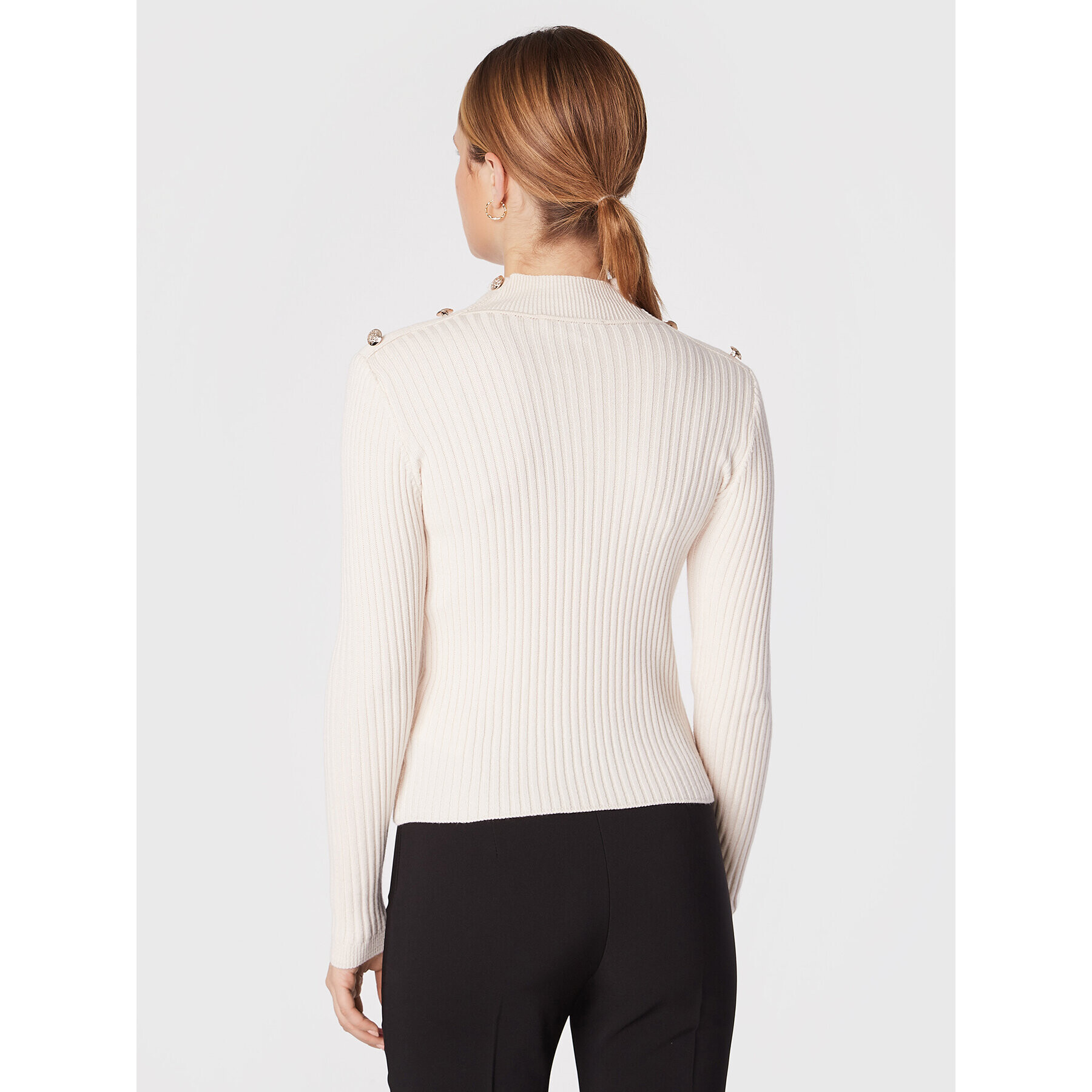 Rinascimento Пуловер CFM0010955003 Екрю Slim Fit - Pepit.bg