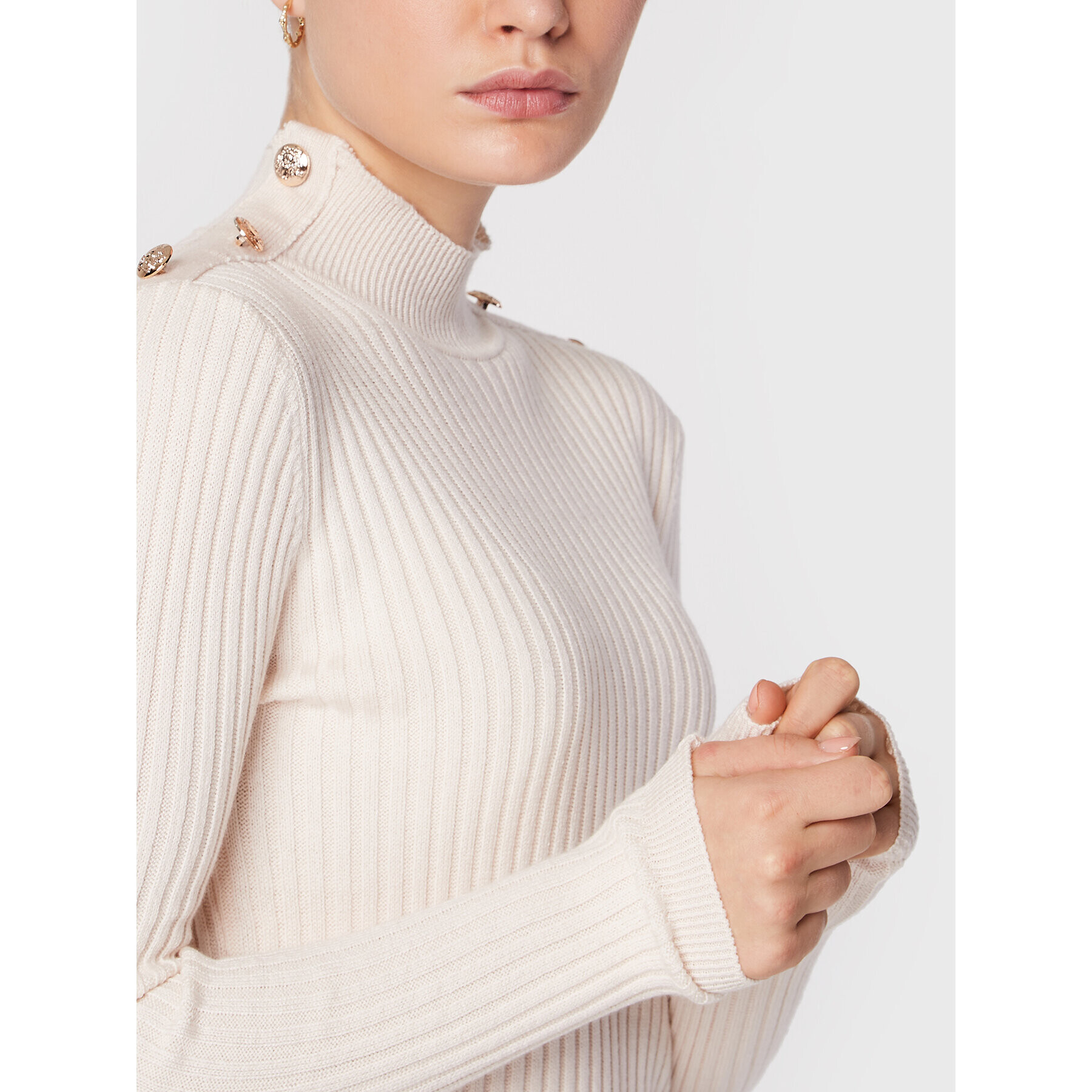 Rinascimento Пуловер CFM0010955003 Екрю Slim Fit - Pepit.bg