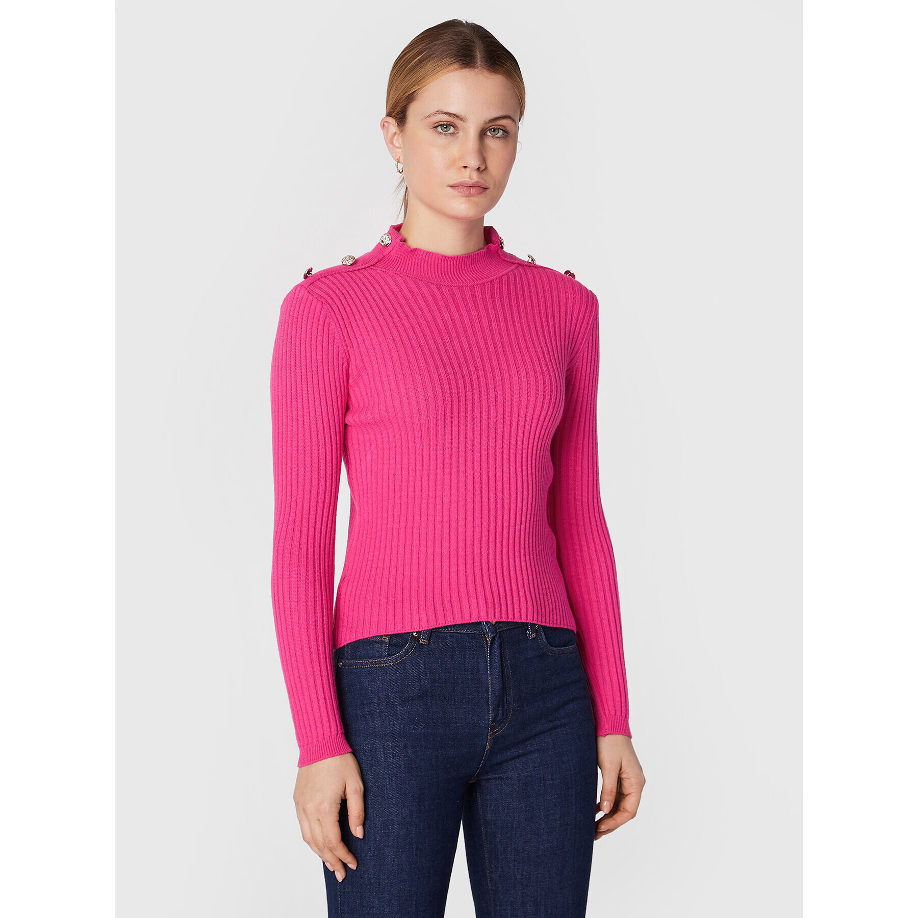 Rinascimento Пуловер CFM0010955003 Розов Slim Fit - Pepit.bg