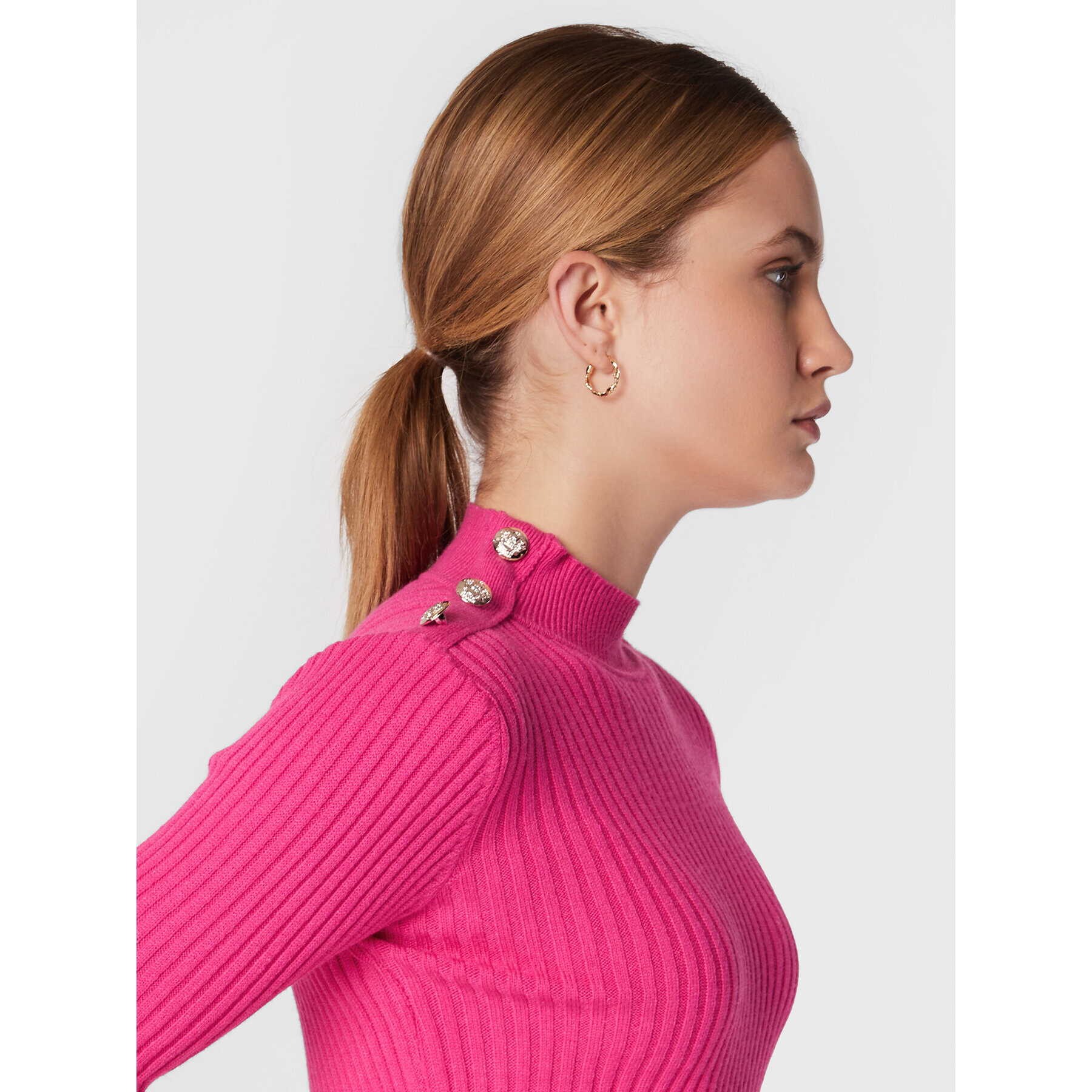 Rinascimento Пуловер CFM0010955003 Розов Slim Fit - Pepit.bg