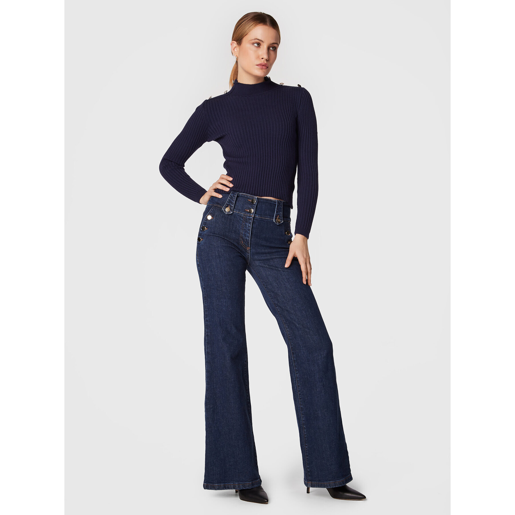 Rinascimento Пуловер CFM0010955003 Тъмносин Slim Fit - Pepit.bg