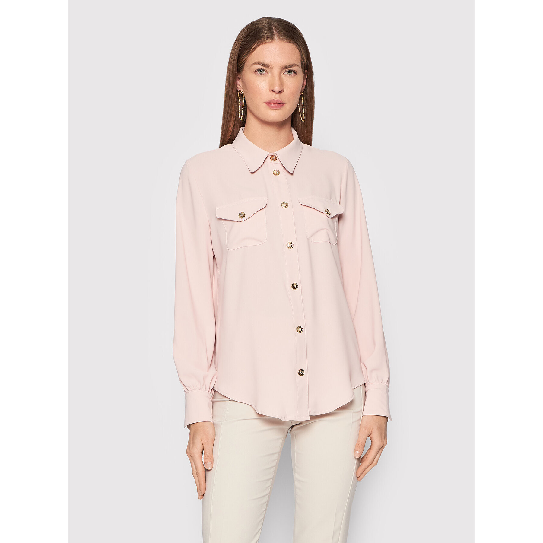 Rinascimento Риза CFC0107772003 Розов Relaxed Fit - Pepit.bg