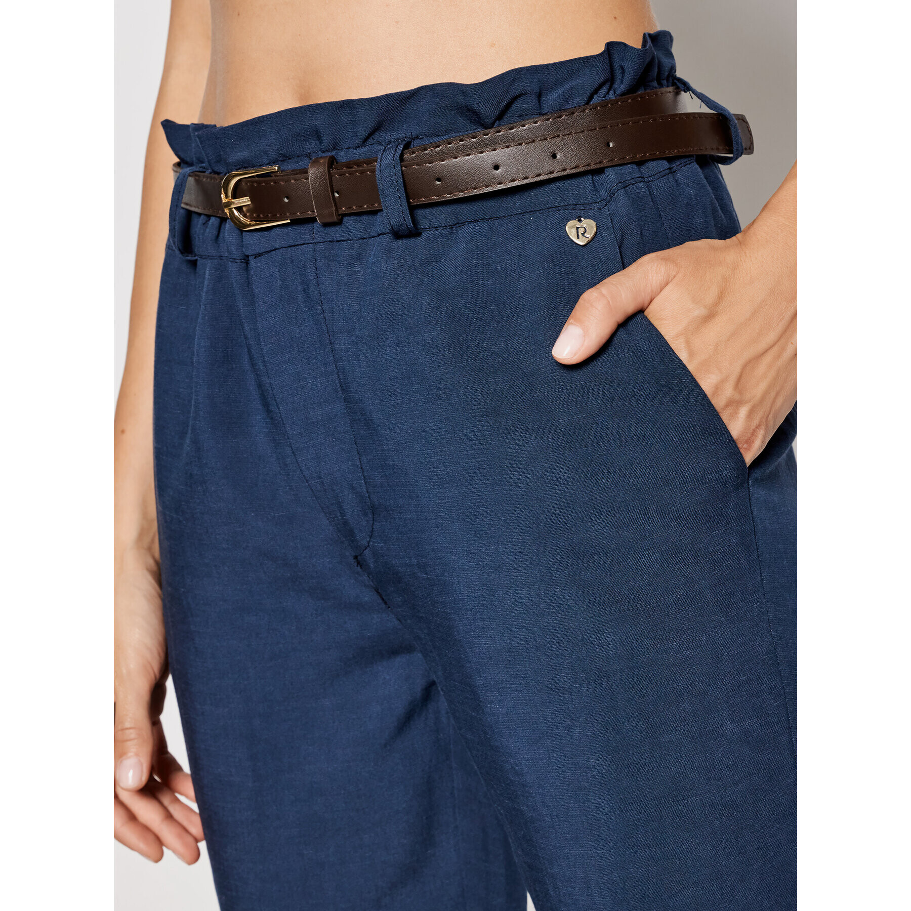 Rinascimento Текстилни панталони CFC0103571003 Тъмносин Regular Fit - Pepit.bg