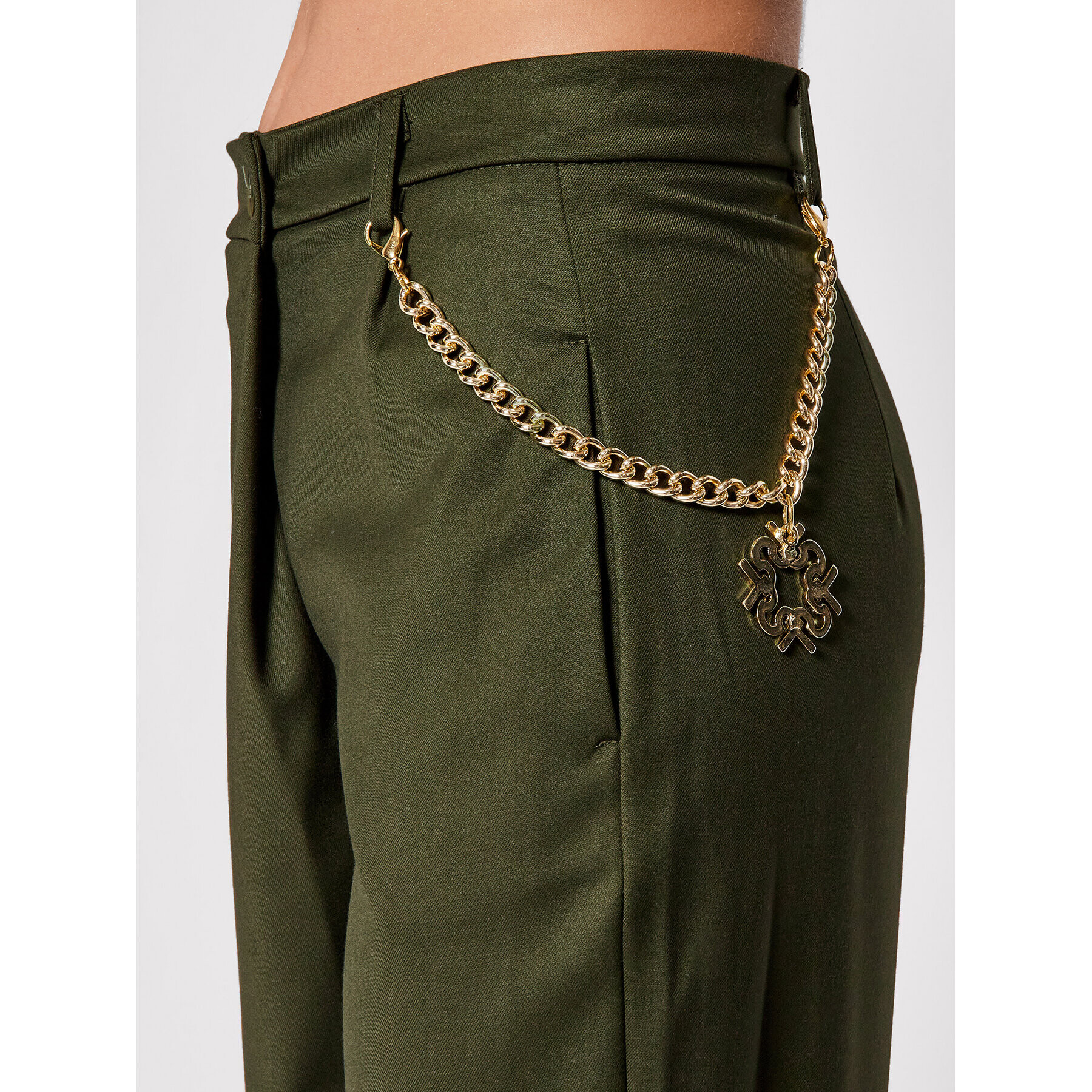 Rinascimento Текстилни панталони CFC0104466003 Зелен Regular Fit - Pepit.bg