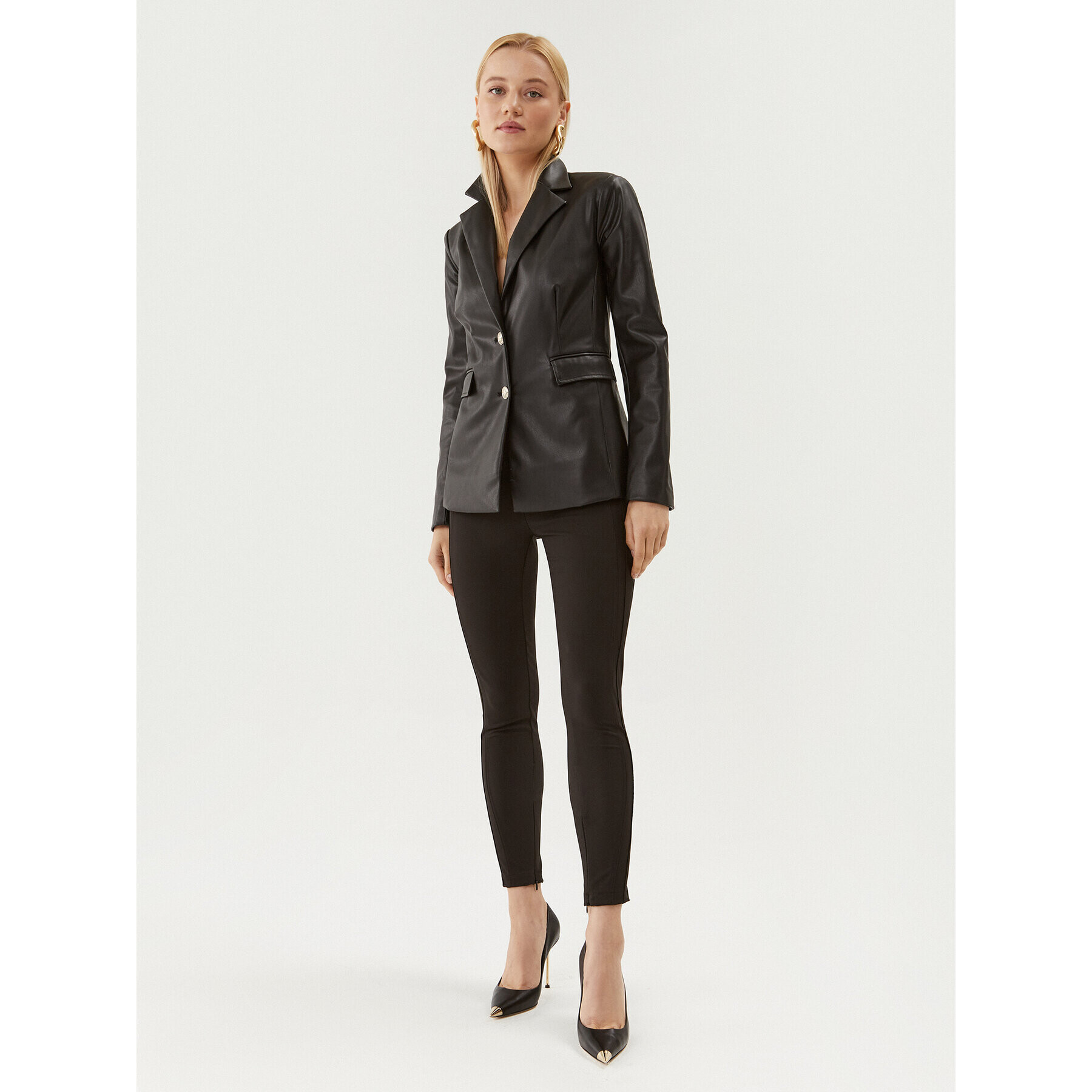 Rinascimento Текстилни панталони CFC0116017003 Черен Slim Fit - Pepit.bg