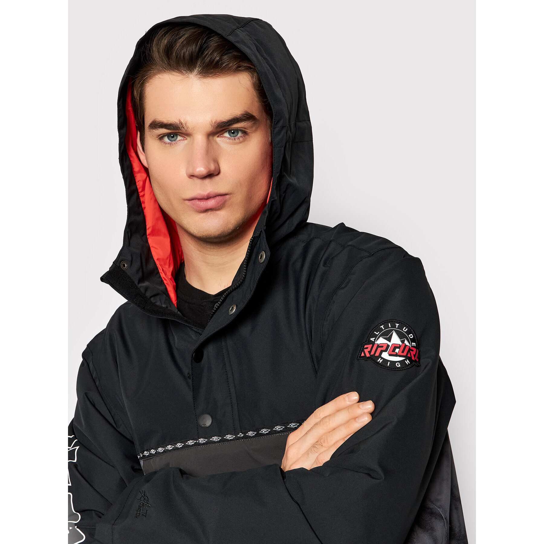 Rip Curl Анорак Primitive SCJCT4 Черен Regular Fit - Pepit.bg